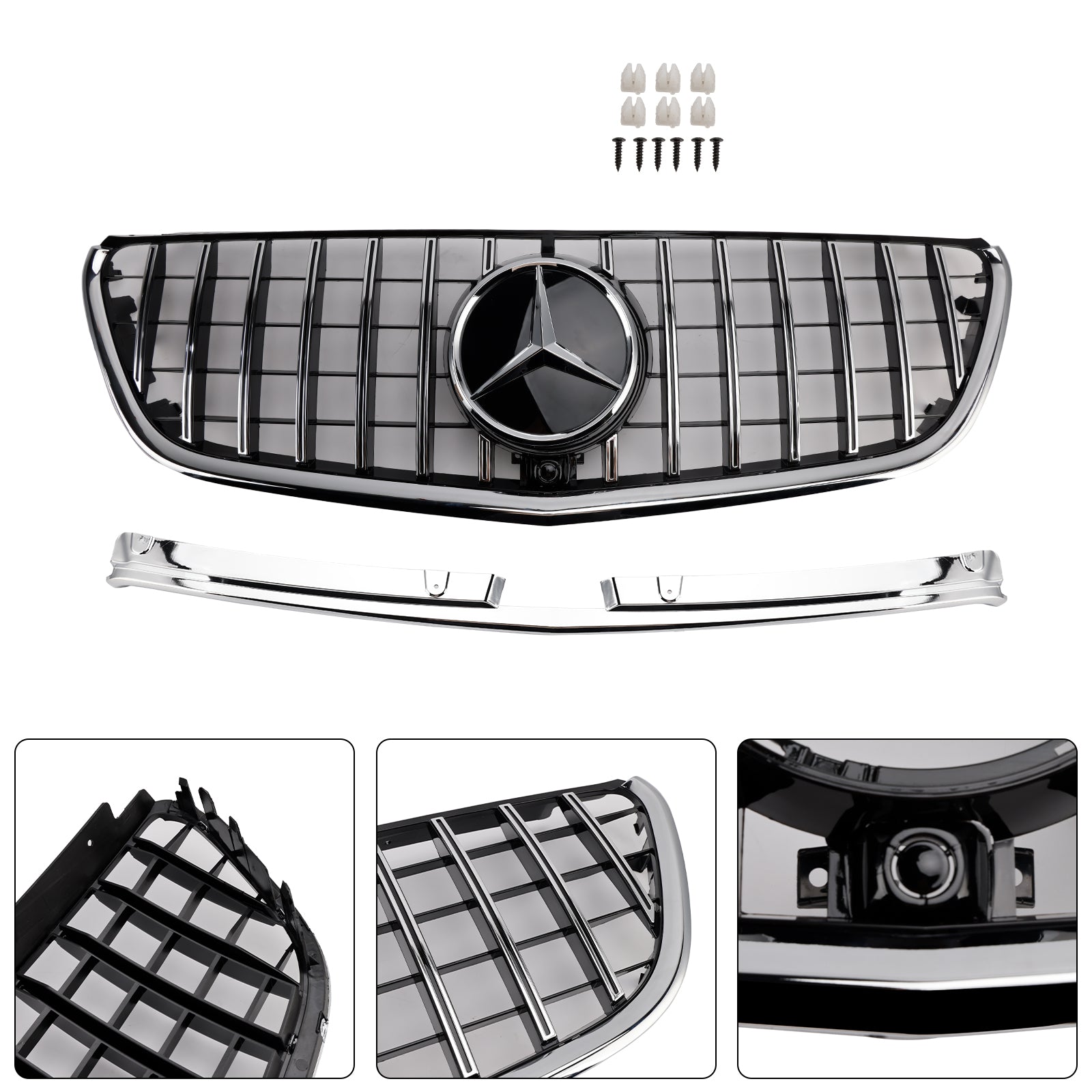 Chromowany przedni grill zderzaka GT Style do Mercedesa Benz Vito W447 2014-2023