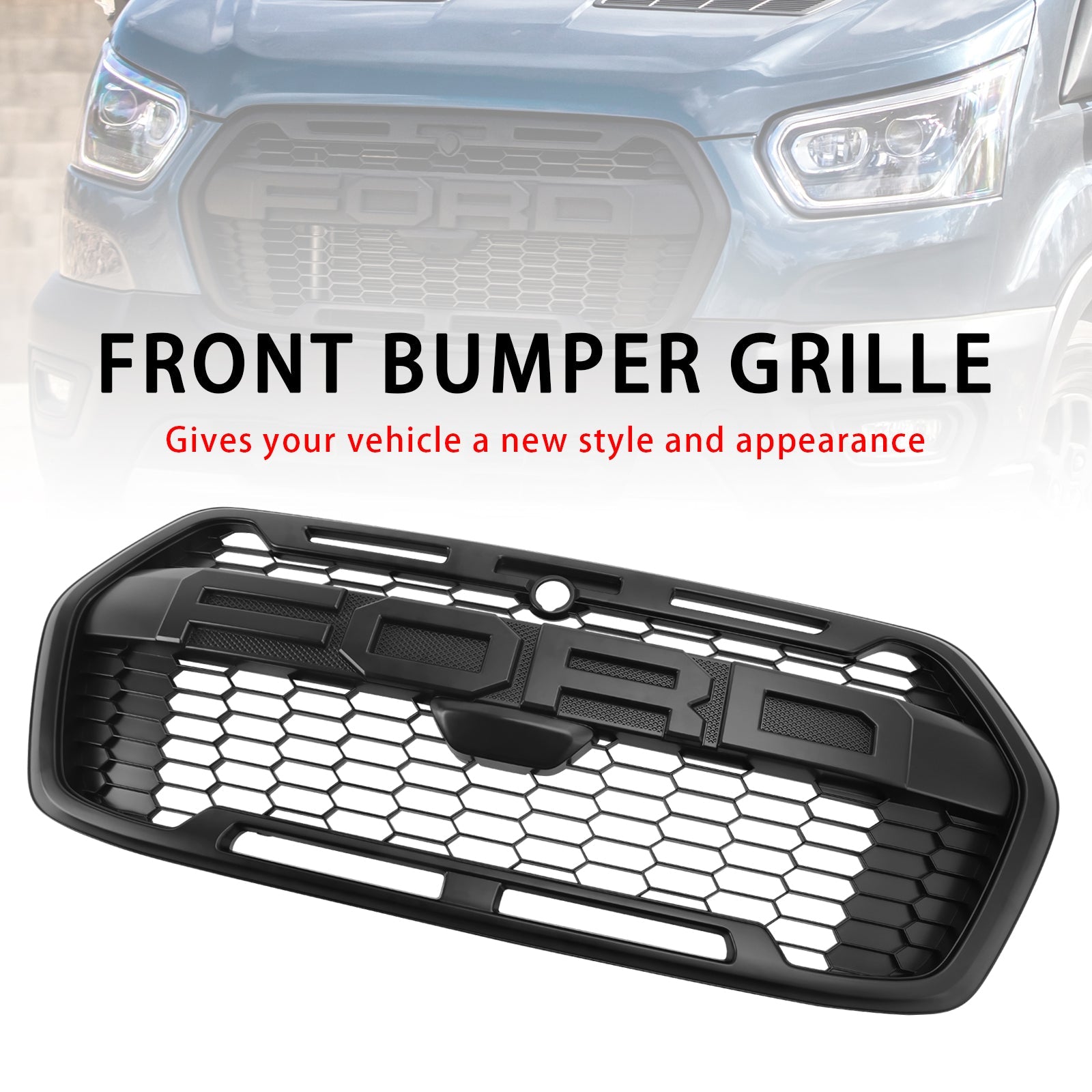 Raptor Style Front Bumper Grille Grill 2467809 Pour Ford Transit MK8 Trail 2019+