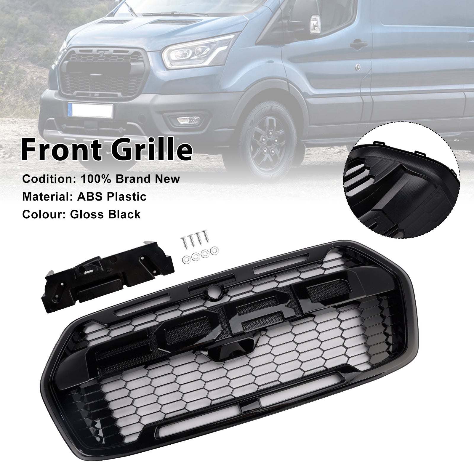 Maska Ford Transit MK8 2019-2025 | Raptor slog | Sijajno črna | Neposredna zamenjava | Sklic: 2467809