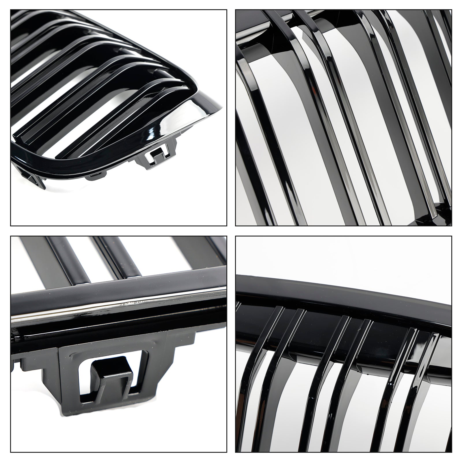 2018-2021 BMW 2 F45 F46 F46 Callor delantero Rejilla brillante de 2 piezas