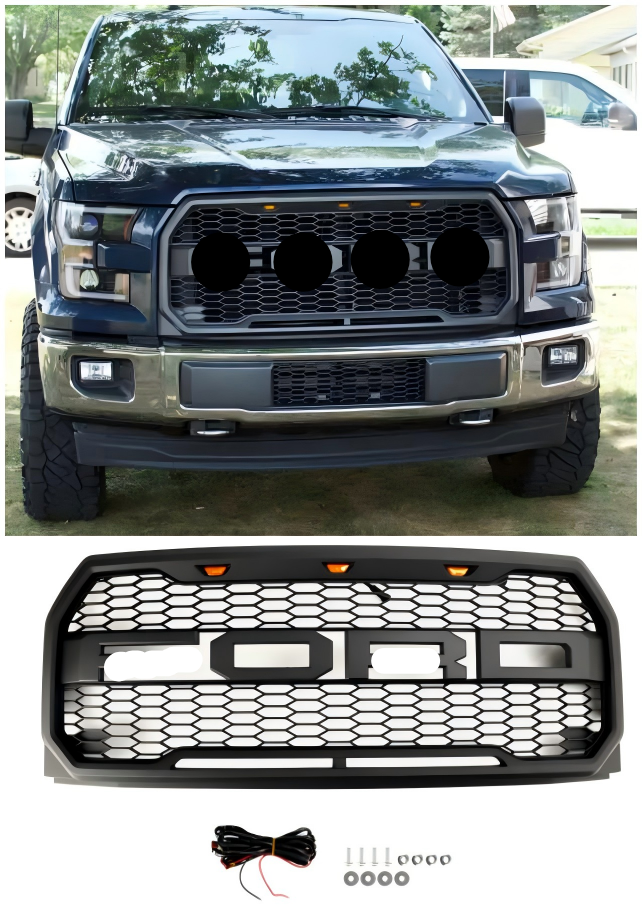 Grid de parachoques antes de reemplazo LED para Ford F150 Raptor Style