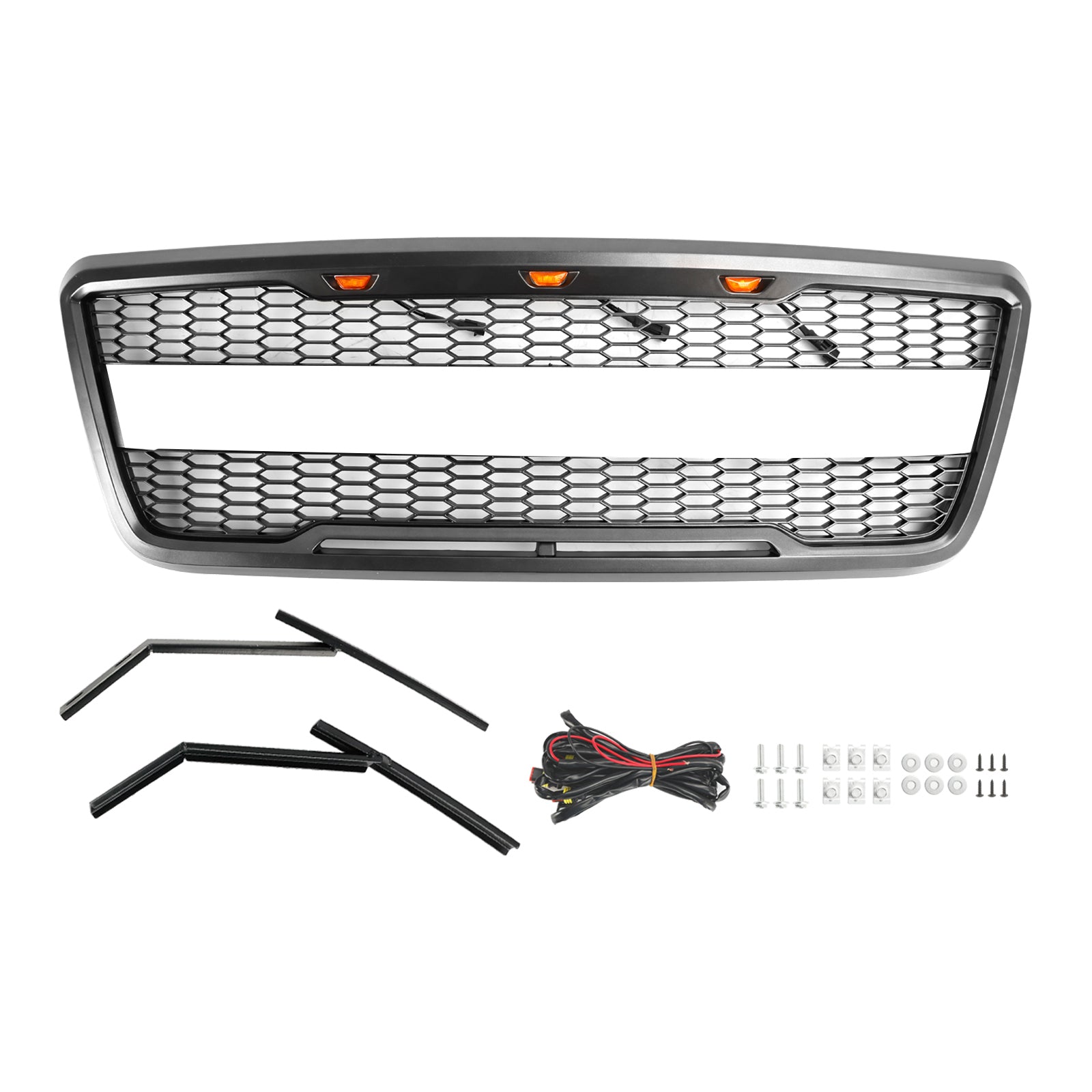 2007 F150 Grille de rechange pour grille de capot en maille avant Ford Style Raptor avec LED générique