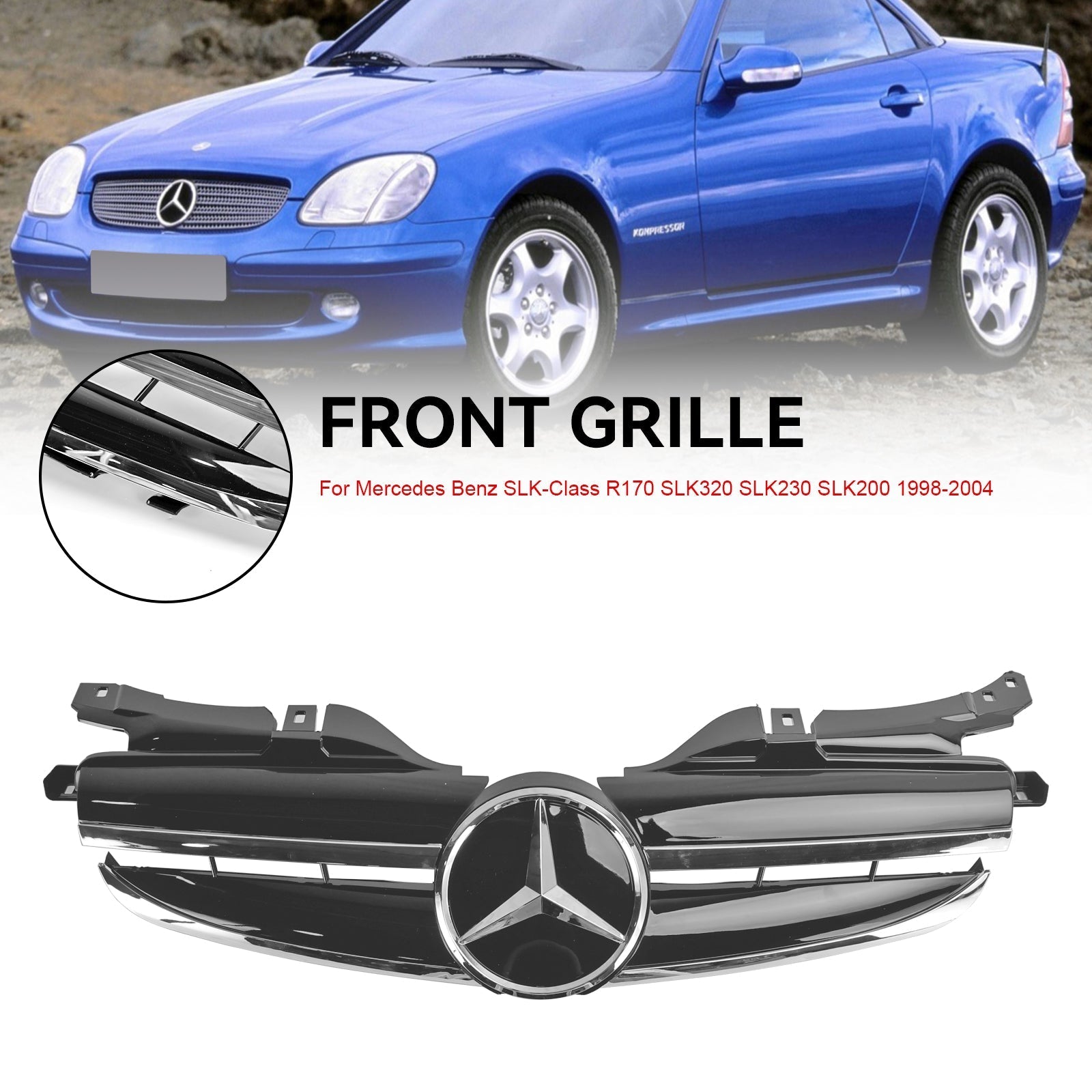Griglia paraurti anteriore per Mercedes Benz Classe SLK R170 SLK320 SLK230 SLK200