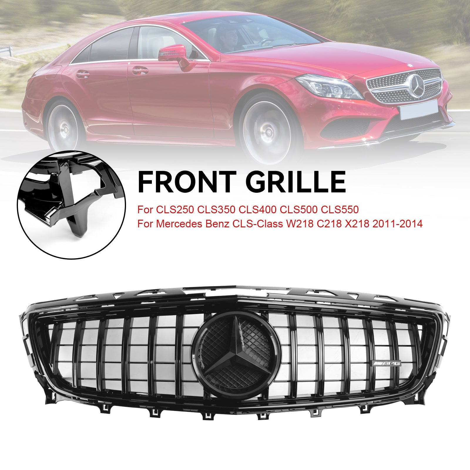 Przednia kratka grillowa do Mercedes-Benz W218 CLS ClS350/500/550 2011-2014 GT