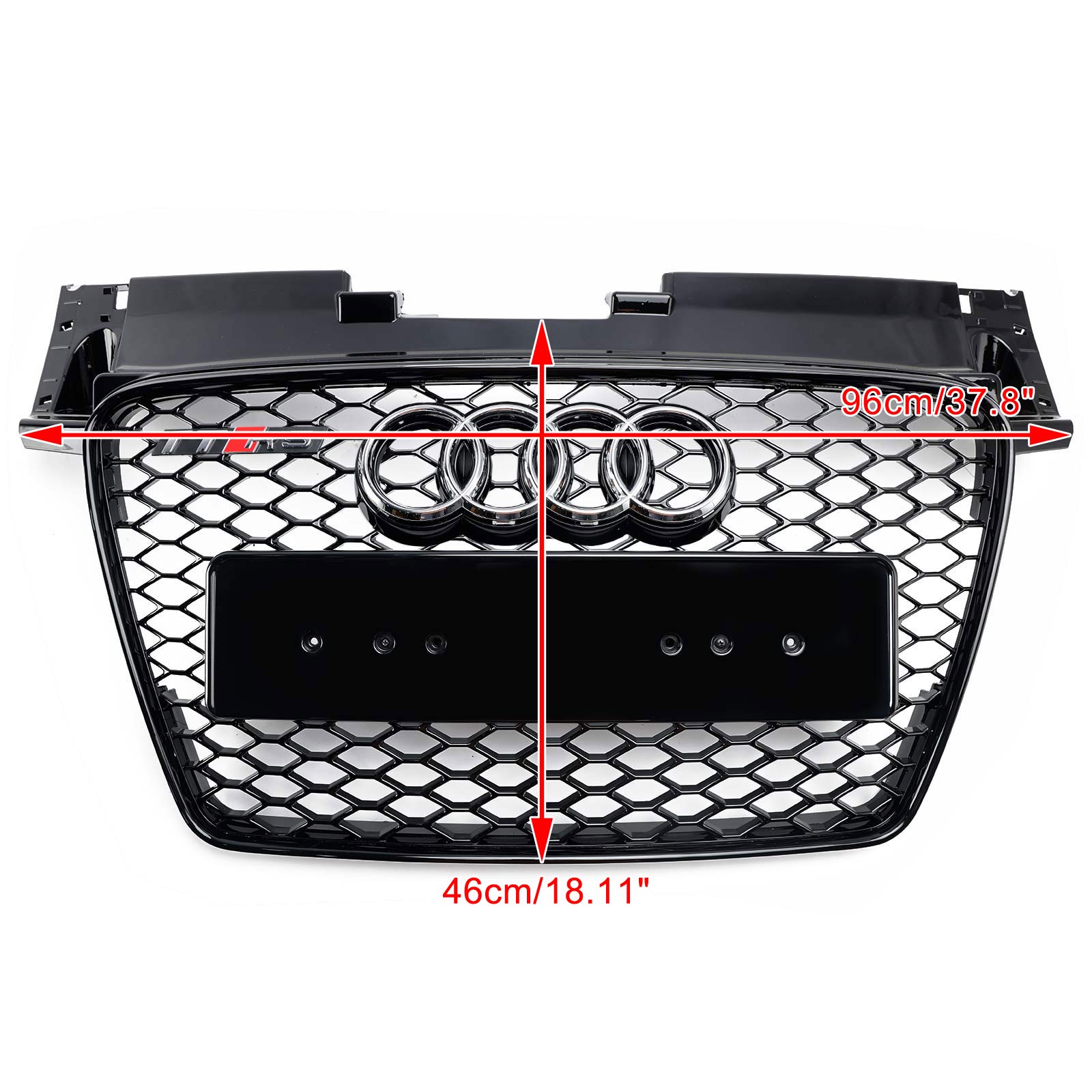 Rejilla frontal de panal negra brillante estilo Audi TT TTS RS 2006-2014