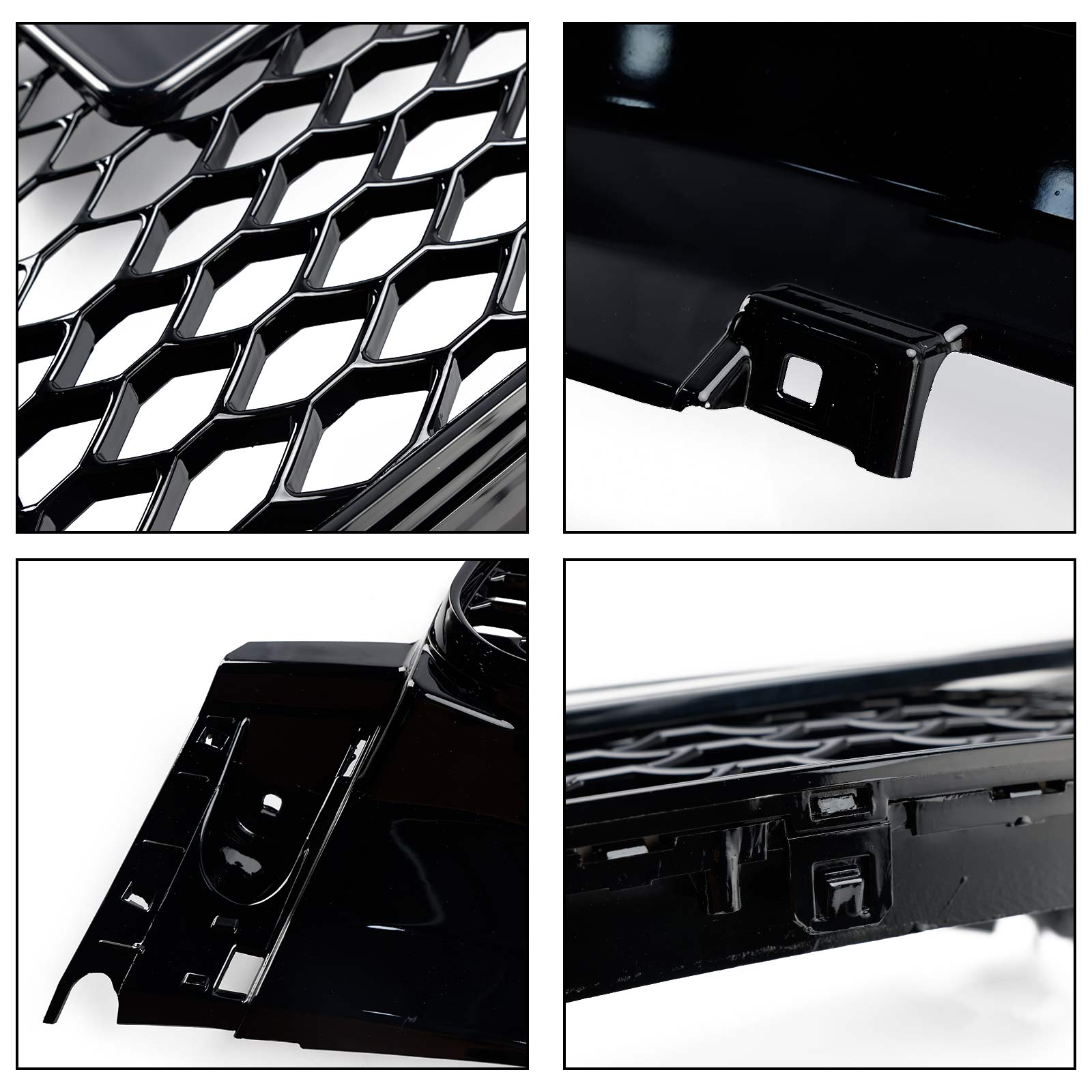 Rejilla frontal de panal negra brillante estilo Audi TT TTS RS 2006-2014