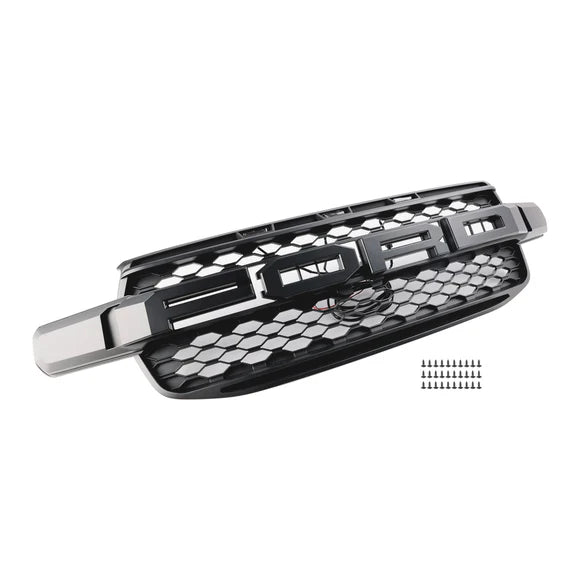 Grid delantero negro Ford Ranger Wildtrak 2023-2024 T9 con iluminación blanca y logotipo de Ford