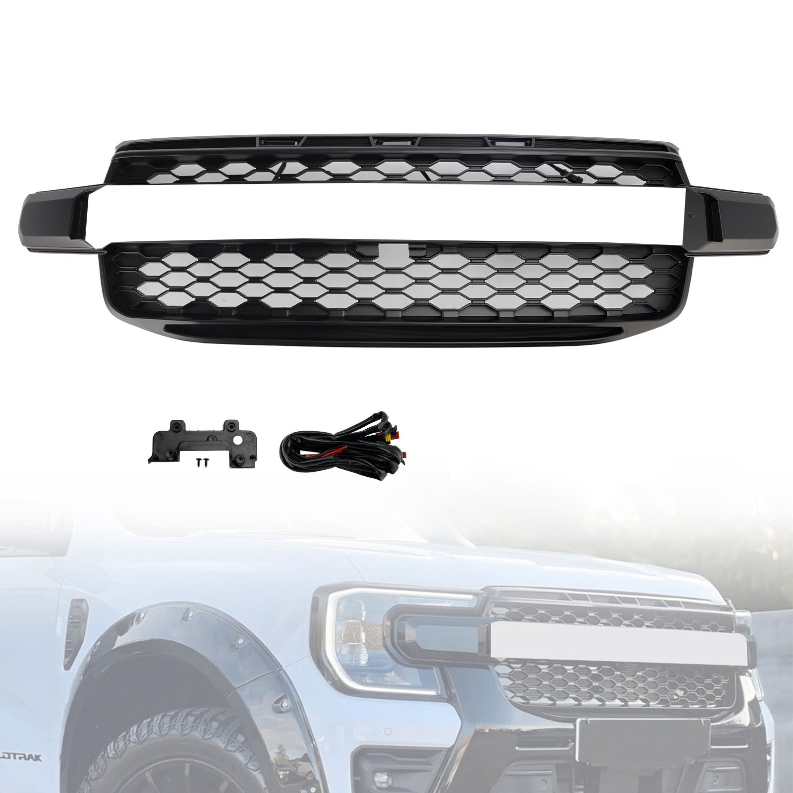 Front Bumper Grill Grille Pour Ford Ranger Everest Next Gen Wildtrak 2023-2024