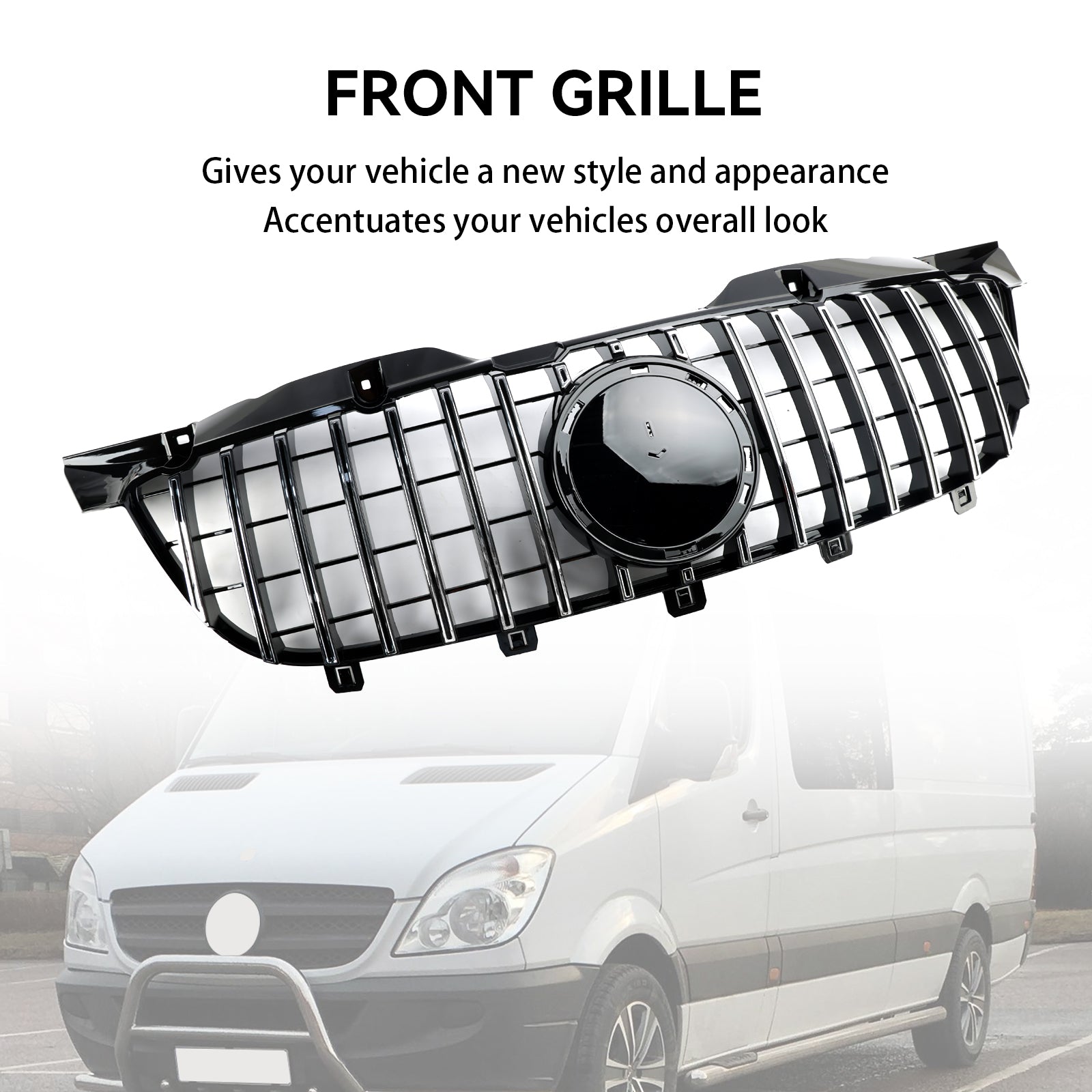 Rejilla cromada del parachoques delantero para Mercedes Benz Sprinter W906 2006-2013