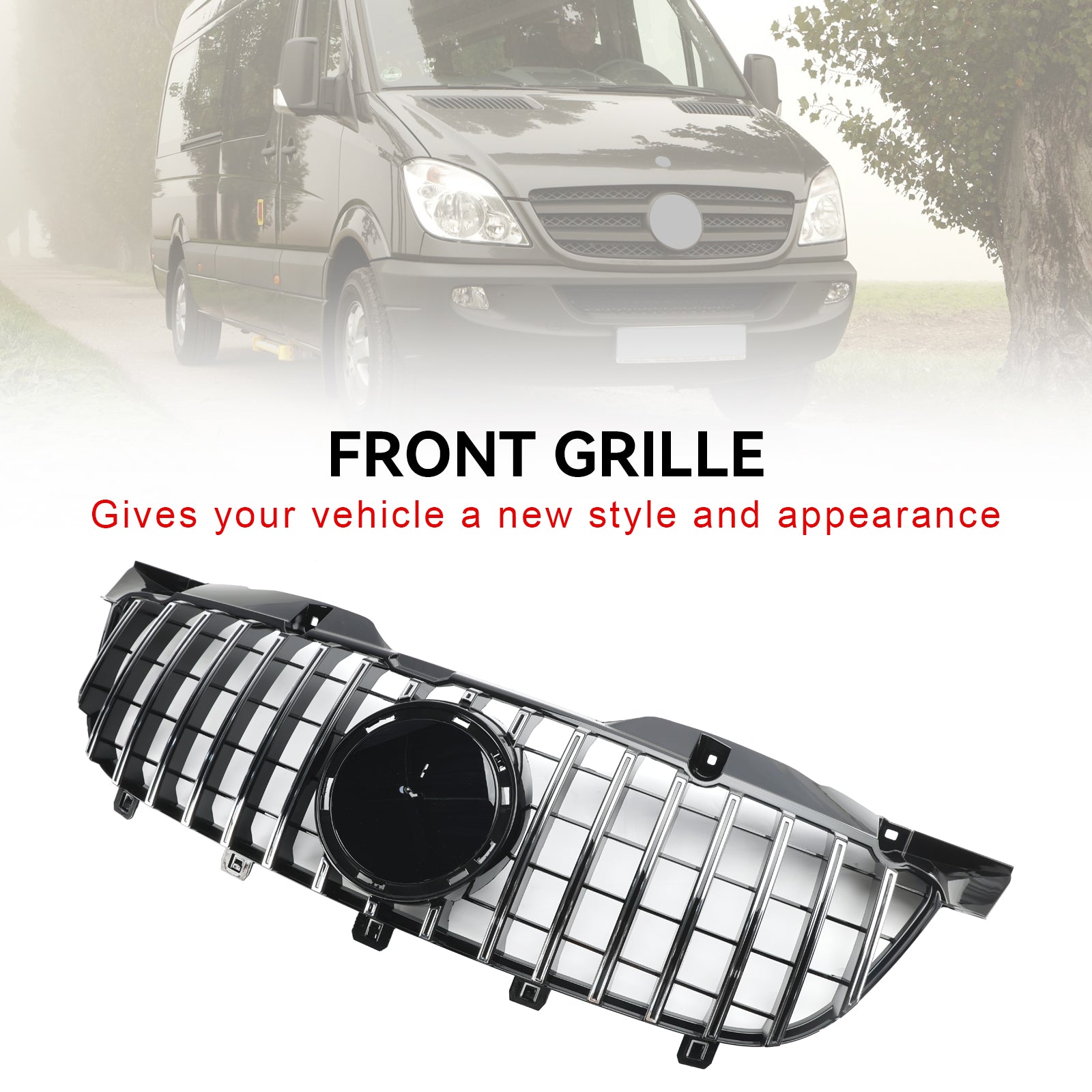 Rejilla cromada del parachoques delantero para Mercedes Benz Sprinter W906 2006-2013