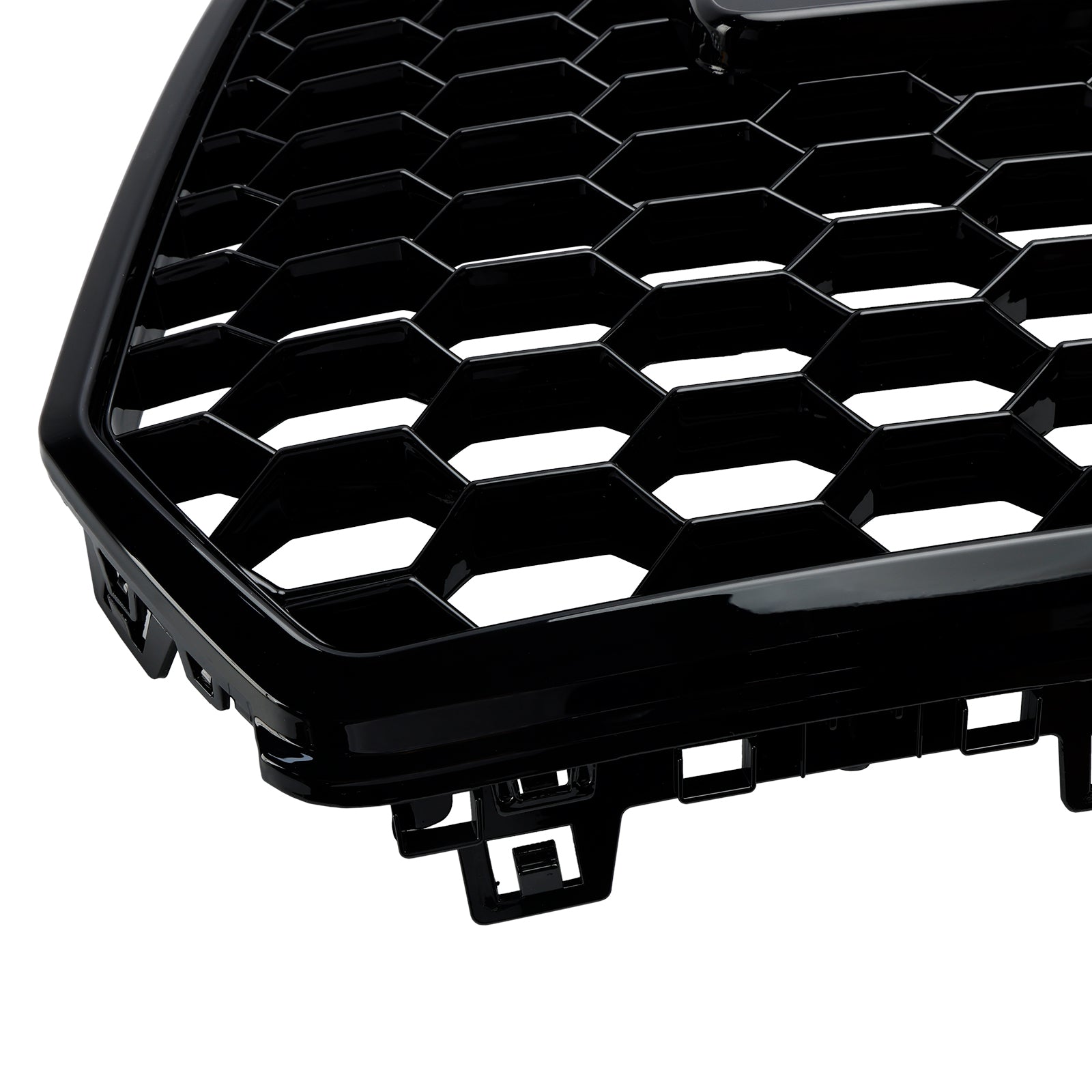 Grille de pare-chocs avant en nid d';abeille de style Audi A7 C7 S7 RS7 2016-2018 noire