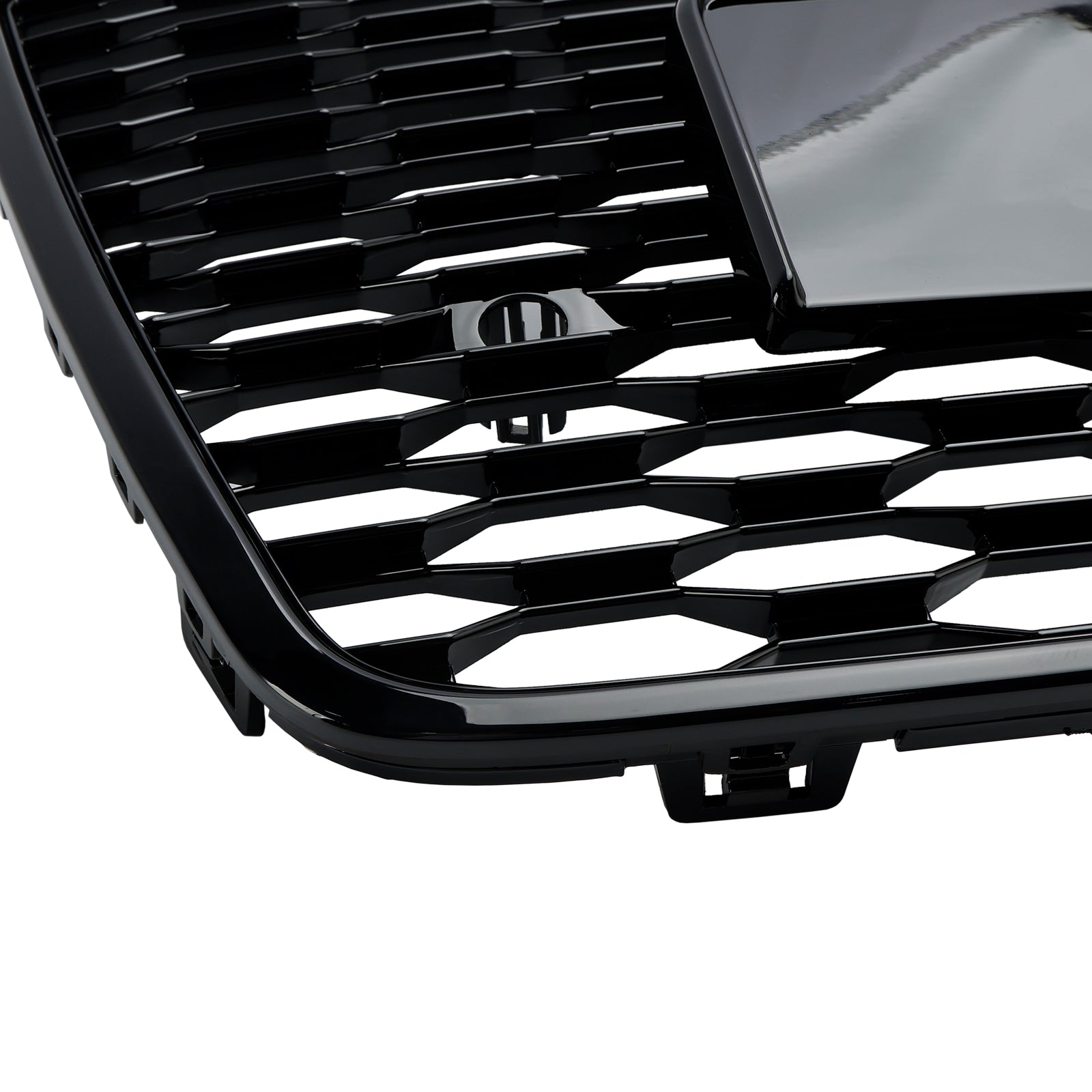 Grille de pare-chocs avant en nid d';abeille de style Audi A7 C7 S7 RS7 2016-2018 noire