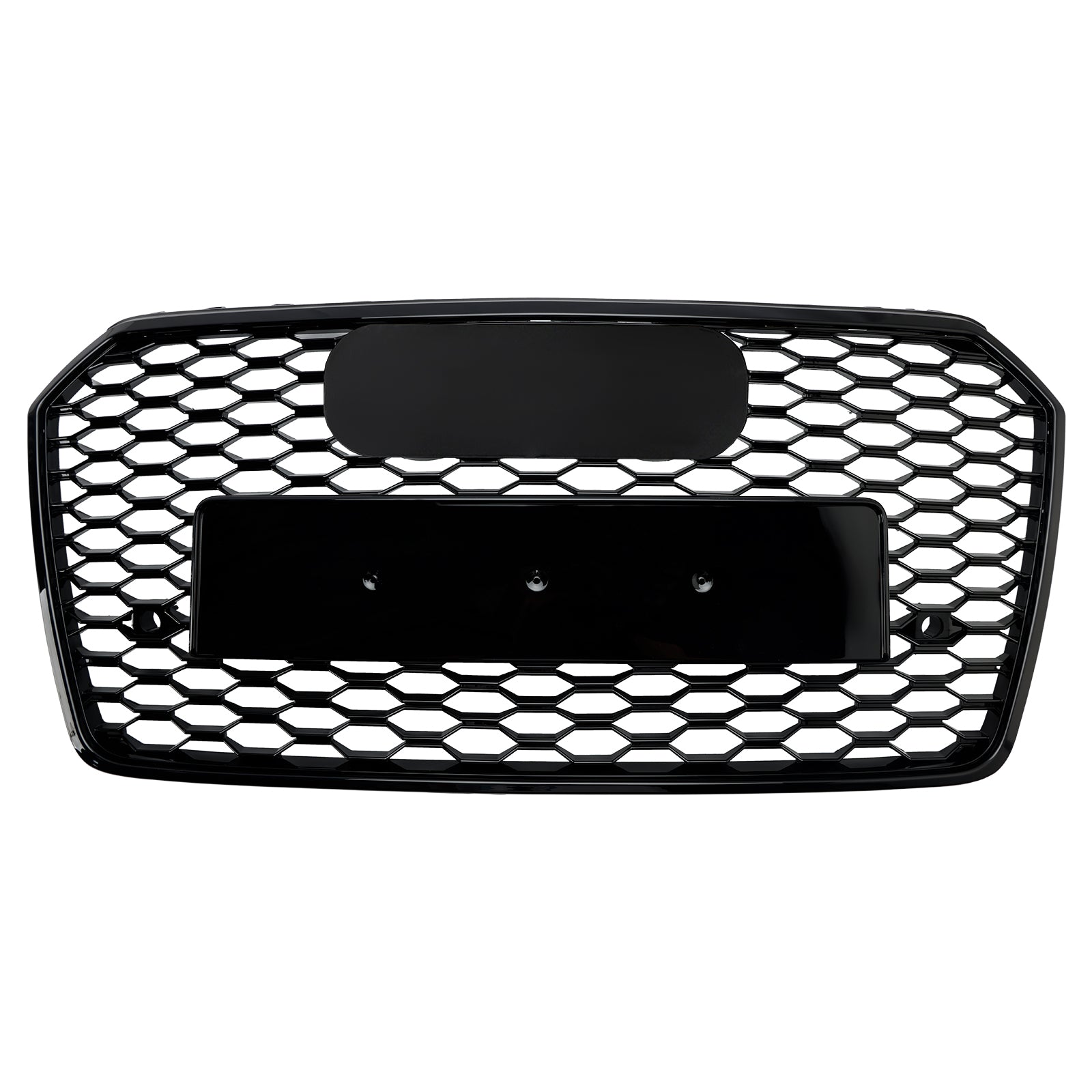 Grille de pare-chocs avant en nid d';abeille de style Audi A7 C7 S7 RS7 2016-2018 noire