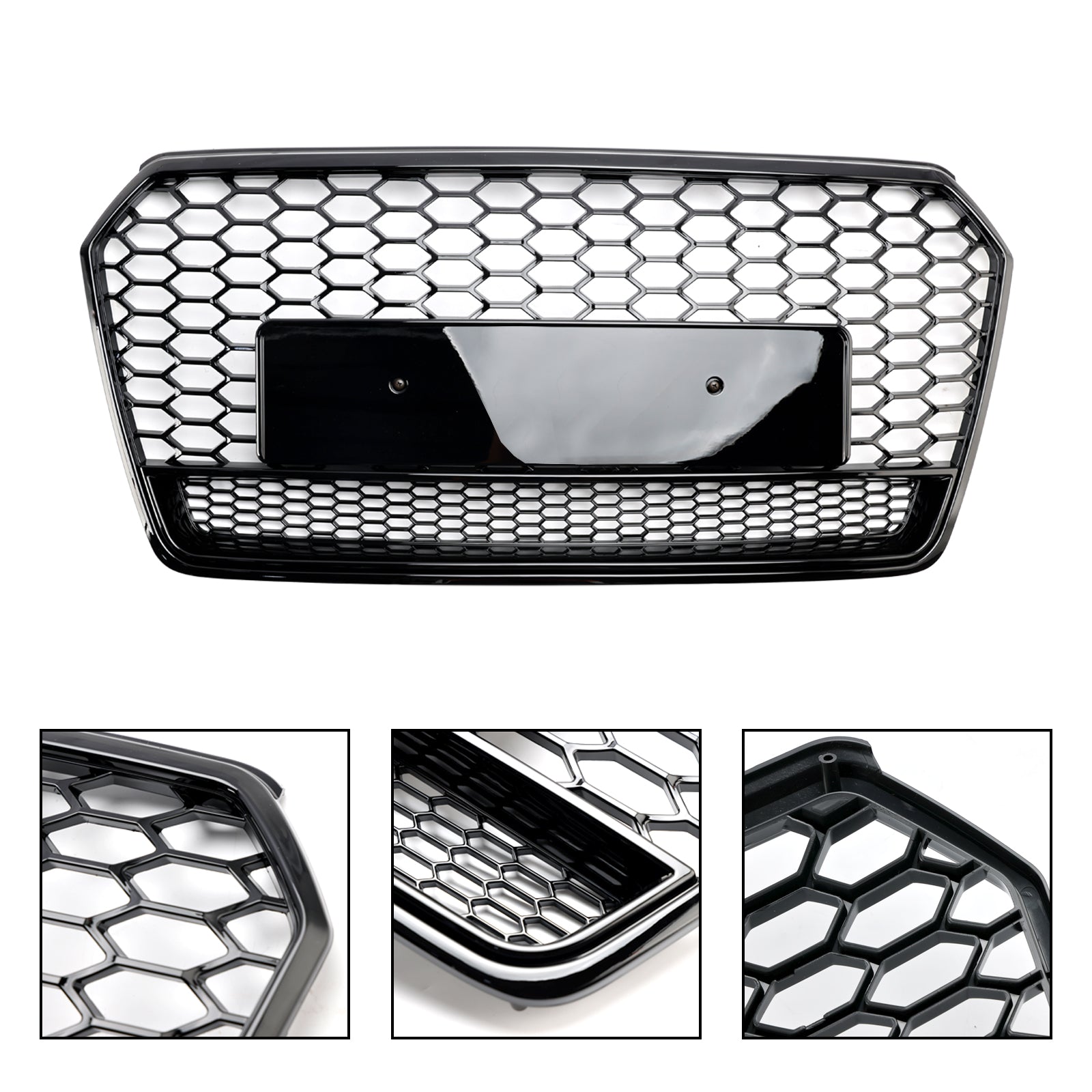 Audi A7 C7 S7 RS7 2016-2018 Zwart honingraatstijl voorbumpergrille