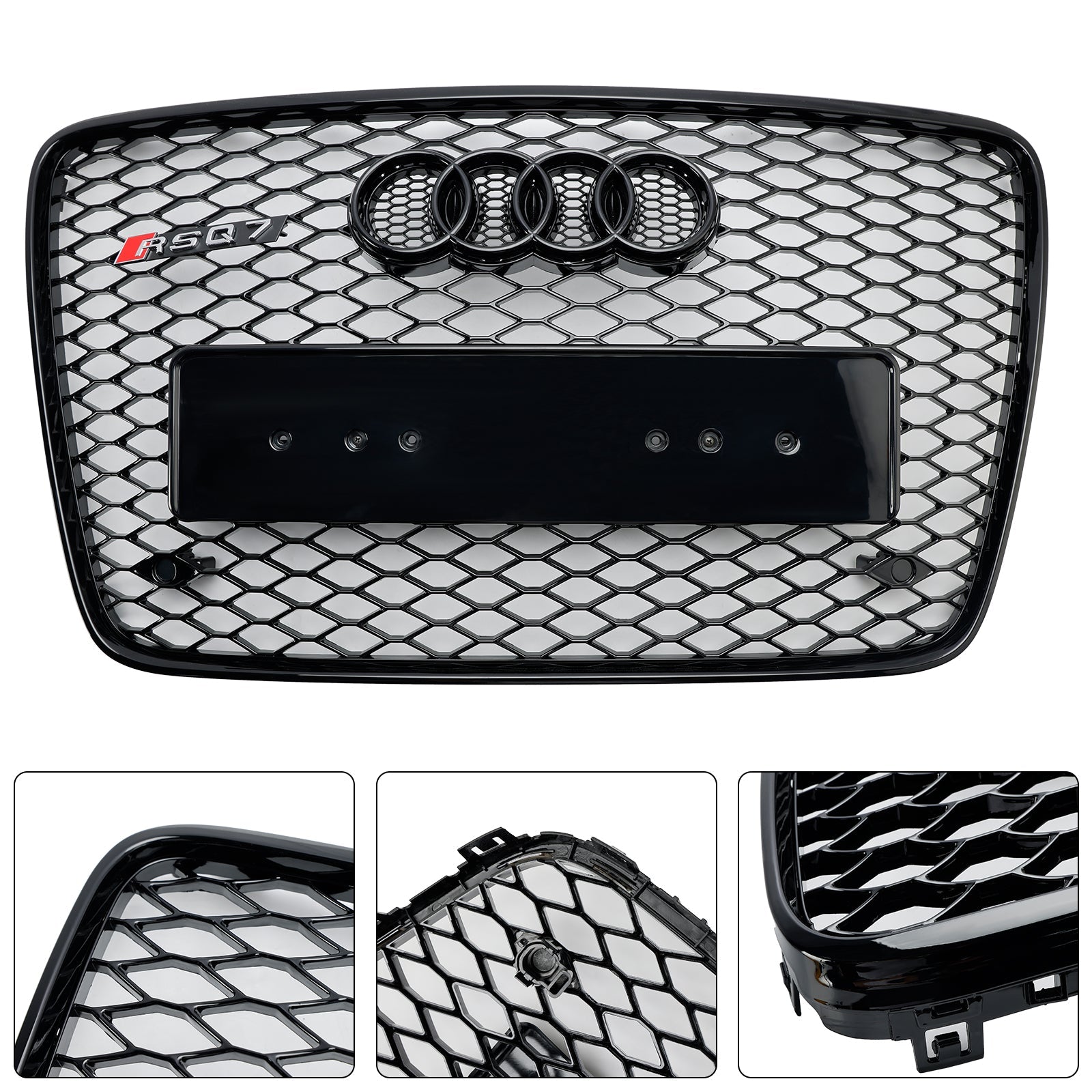 Grille de ventilation de radiateur de pare-chocs avant noir brillant Audi Q7 2005-2015