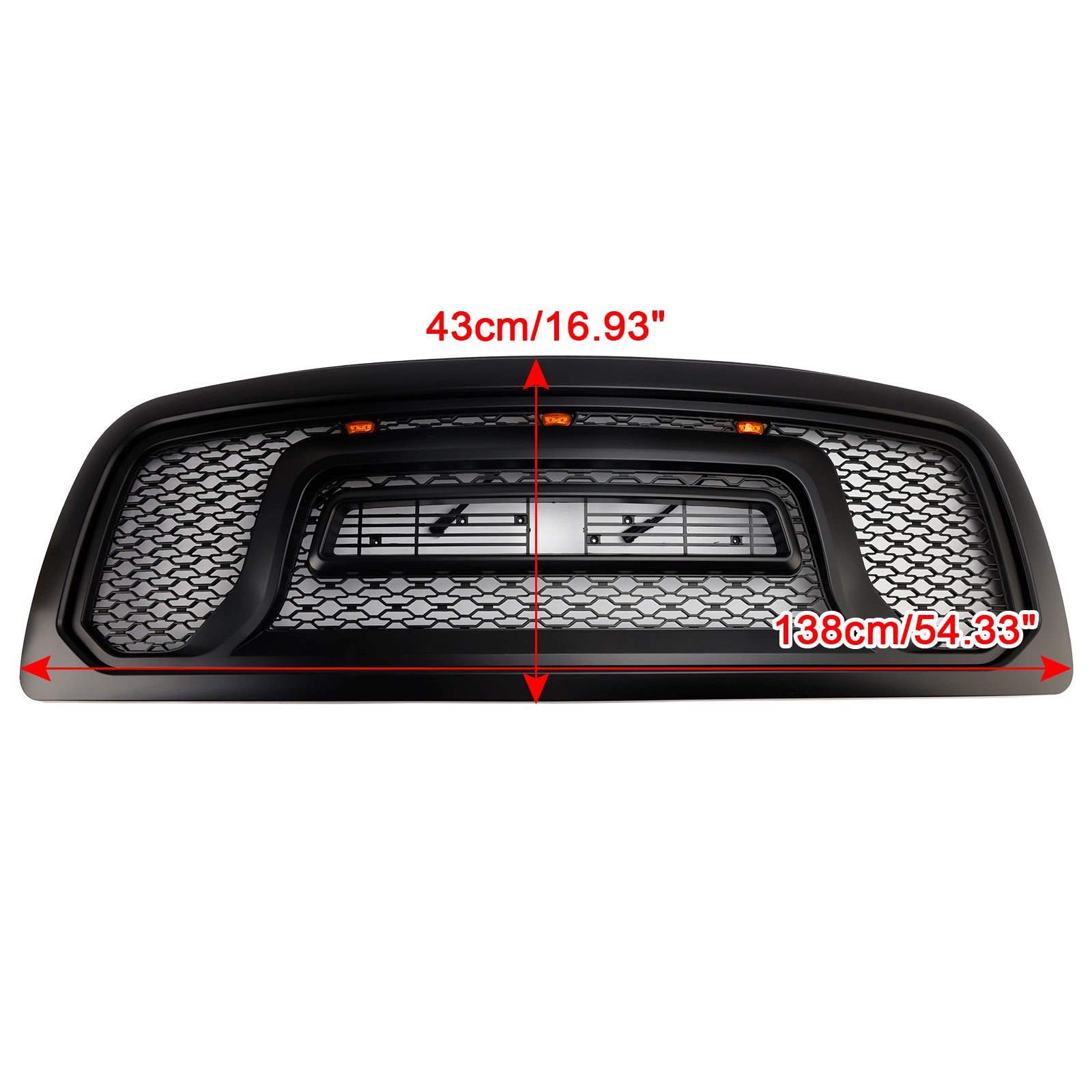 Czarna przednia osłona zderzaka z lampkami LED do Dodge Ram 1500 (2009-2012)