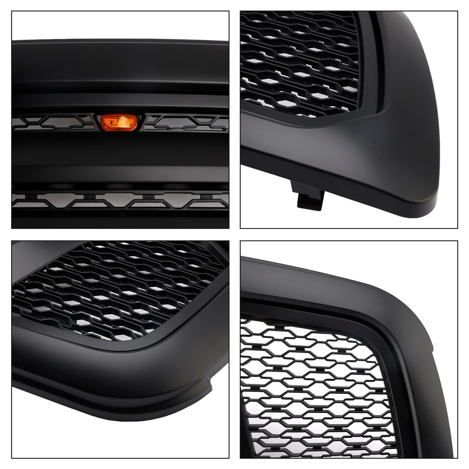 Czarna przednia osłona zderzaka z lampkami LED do Dodge Ram 1500 (2009-2012)