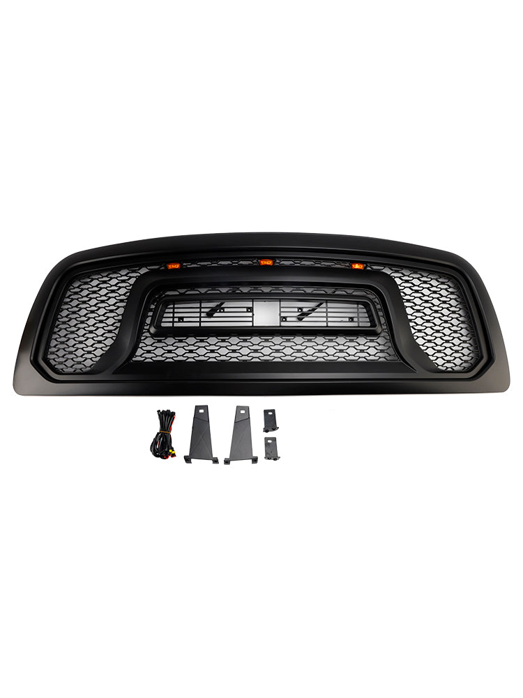 Czarna przednia osłona zderzaka z lampkami LED do Dodge Ram 1500 (2009-2012)