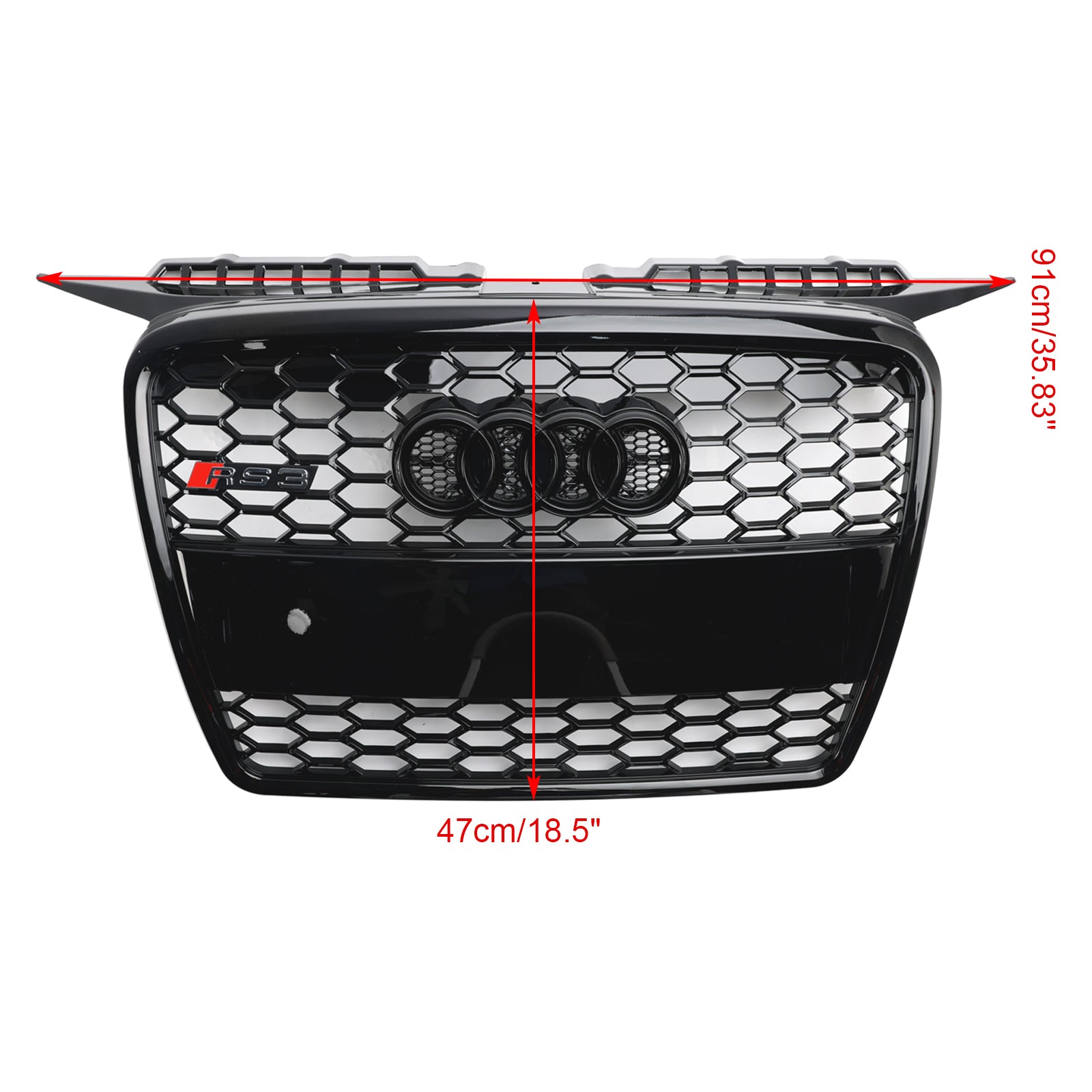 RS3 Style Front Bumper Grill Grille Pour Audi A3 8P 2004-2008 8P4853651A