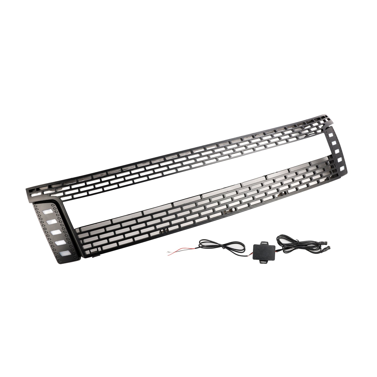 2012-2015 Ford Ranger T6 PX1 Raptor sprednja rešetka, zgornji odbijač, mat črna zamenjava rešetke z LED lučmi