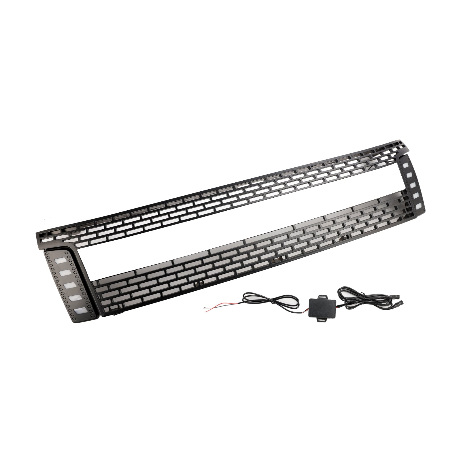 2012-2015 Ford Ranger T6 PX1 Raptor sprednja rešetka, zgornji odbijač, mat črna zamenjava rešetke z LED lučmi
