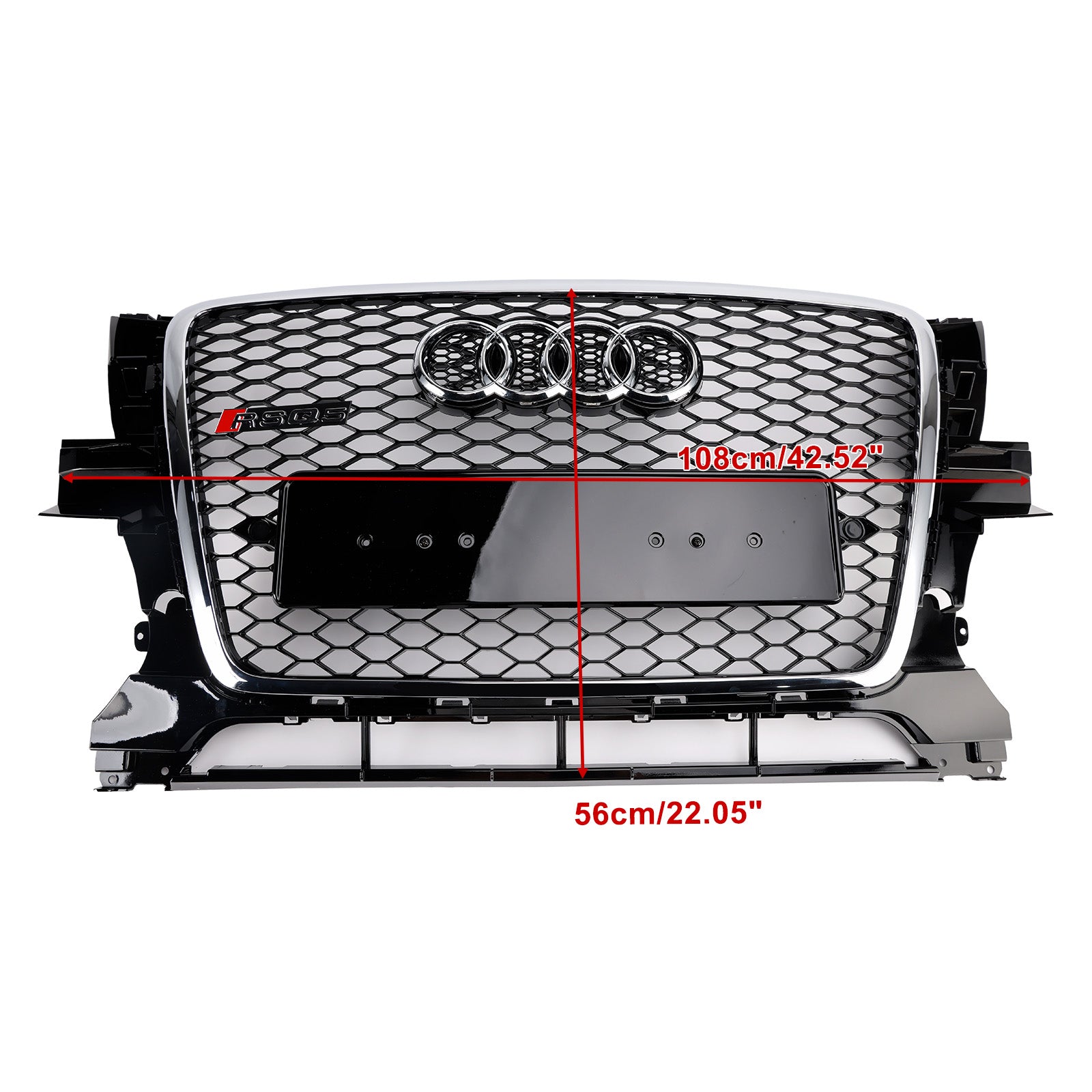 Cuadrícula de parachoques delantero cromado/negro para Audi Q5 2009-2012 8R0853651B