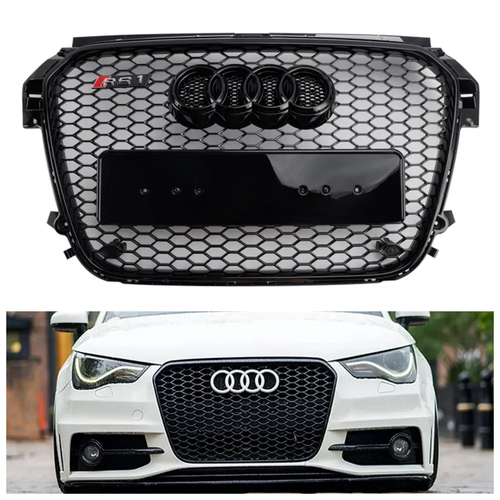 Audi A1/A1 S-Line 2010-2015 Voorpalet in Honeycomb/Bar