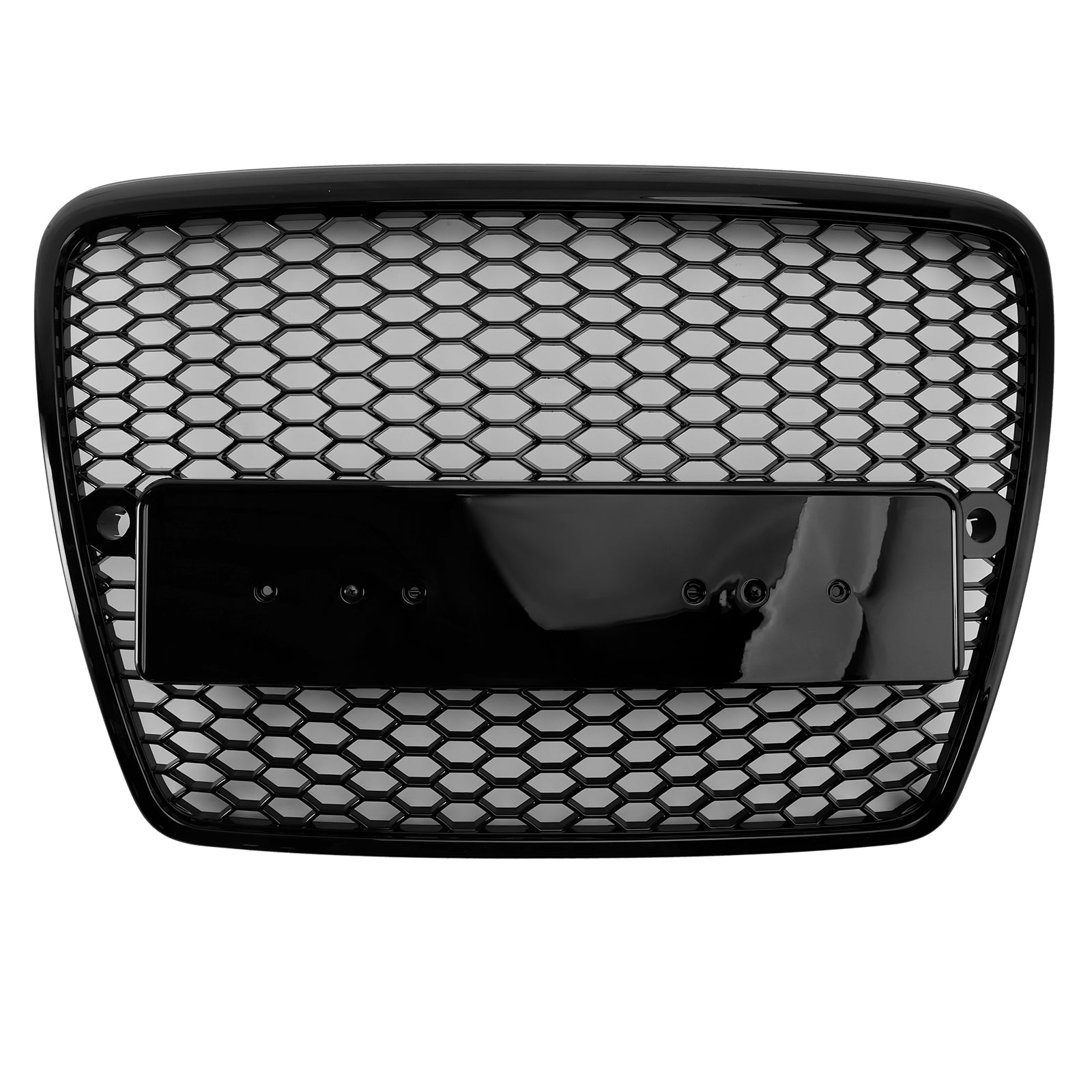 Griglia anteriore a nido d'ape nera per paraurti per Audi A6 C6 pre-restyling (2004-2008)