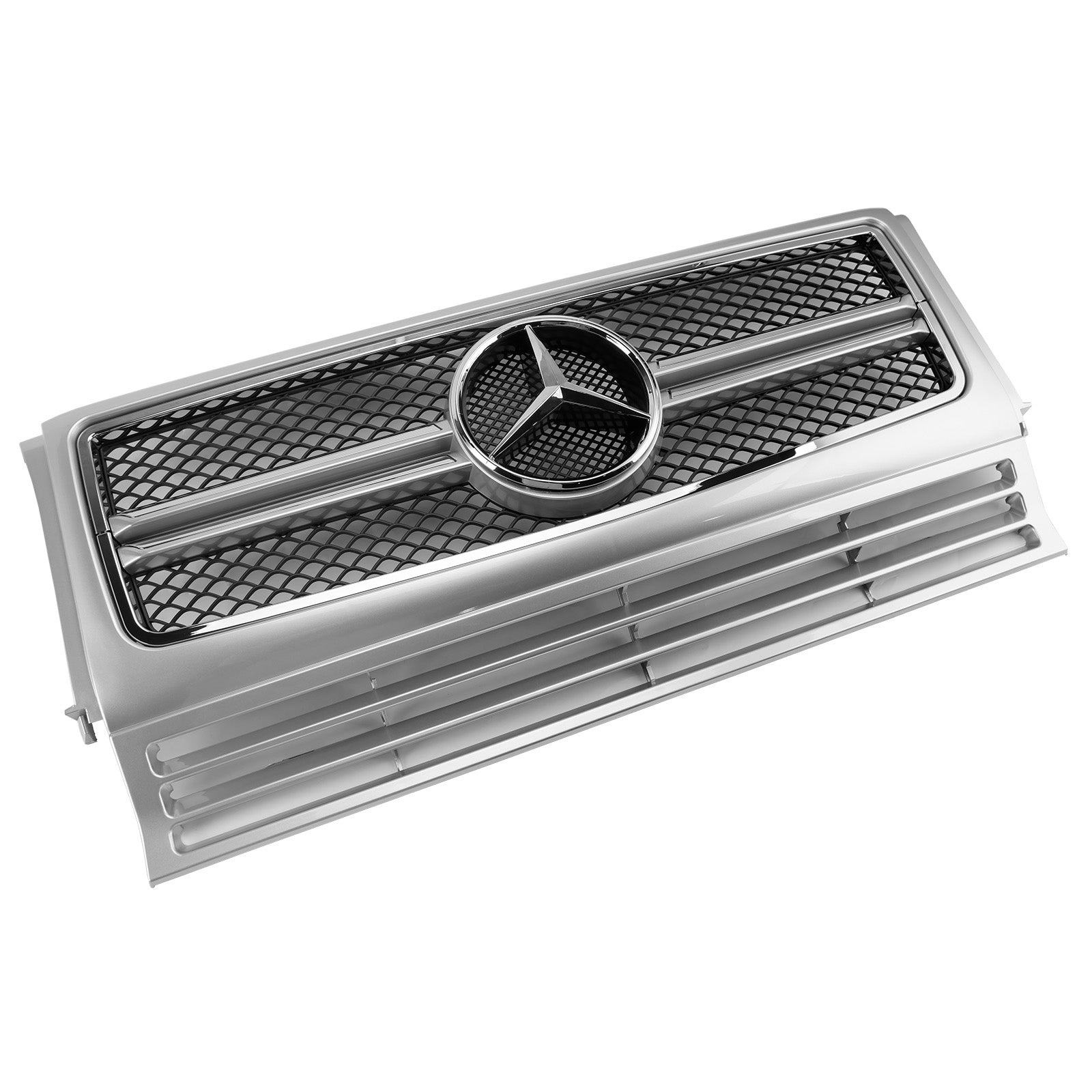 Grille de pare-chocs avant chromée noire générique pour Mercedes Benz W463 1990-2018