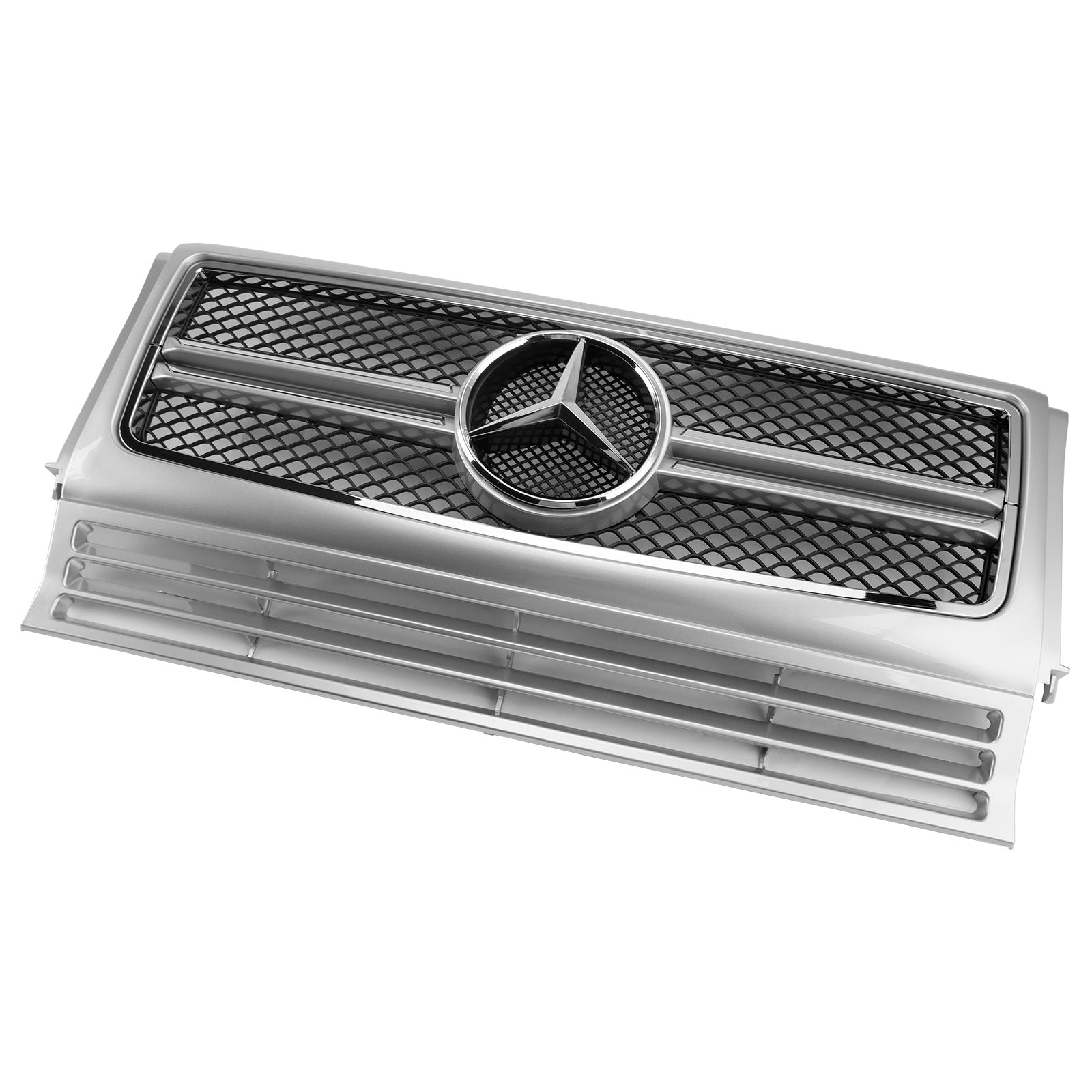 Grille de pare-chocs avant chromée noire générique pour Mercedes Benz W463 1990-2018