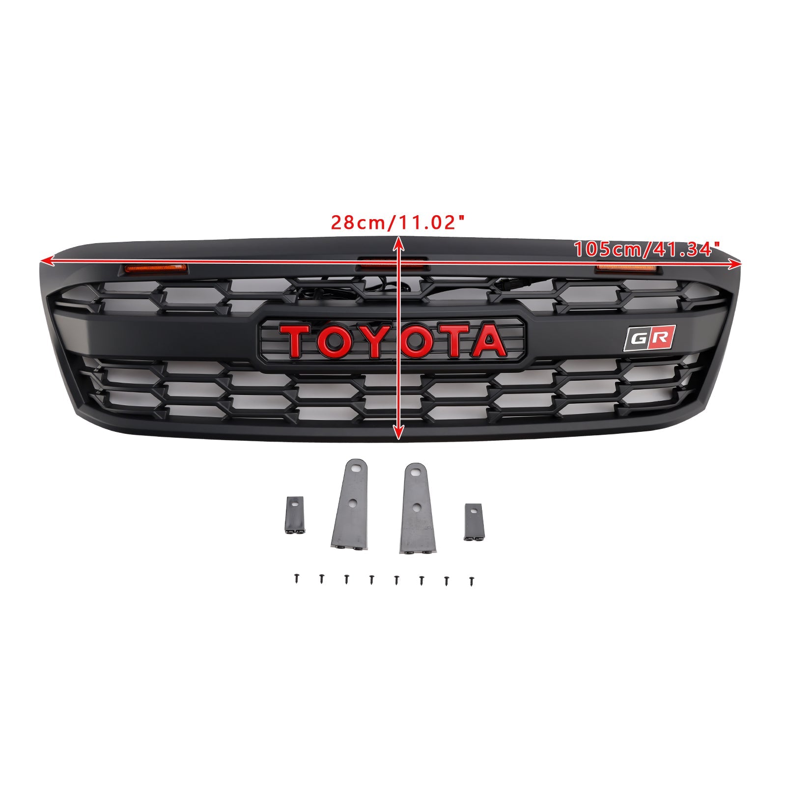 Grille de pare-chocs avant à LED style GR pour Toyota Hilux N70 pré-lifting 2005-2011