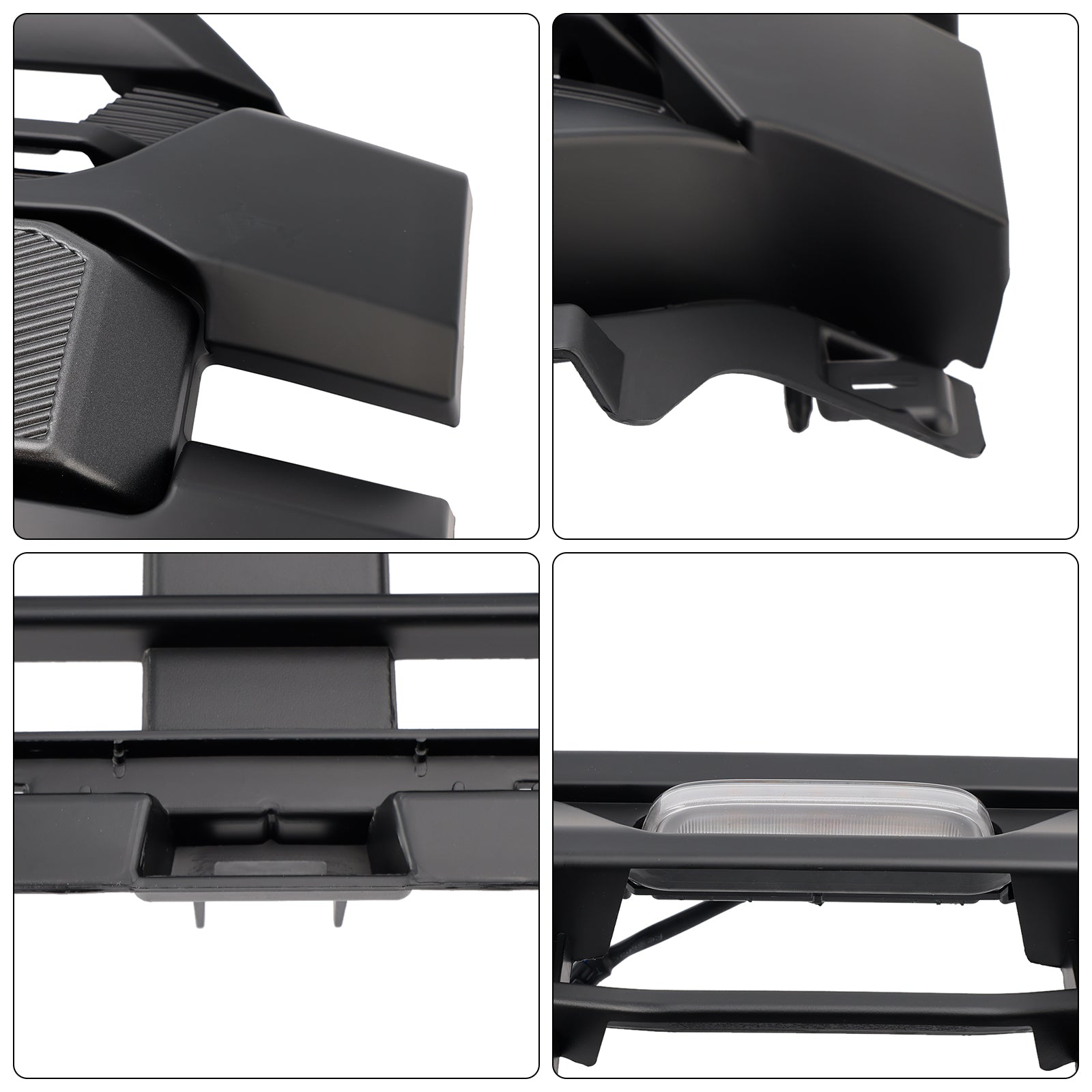 Cuadrícula de parachoques delantero LED negro para Ford F150 2024+