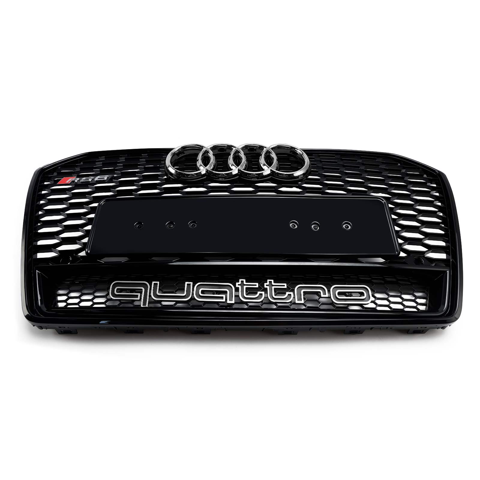 Parrilla delantera de panal negra estilo Audi A6 S6 C7 C7PA RS6 2016-2018