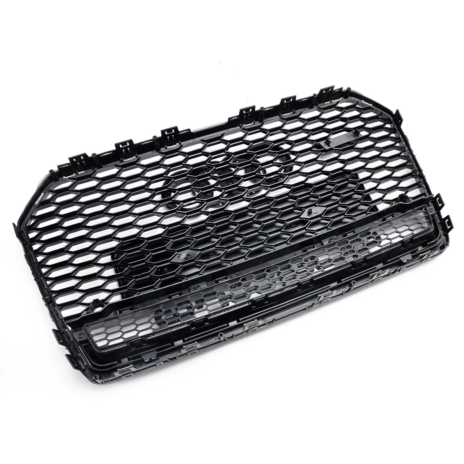 Parrilla delantera de panal negra estilo Audi A6 S6 C7 C7PA RS6 2016-2018