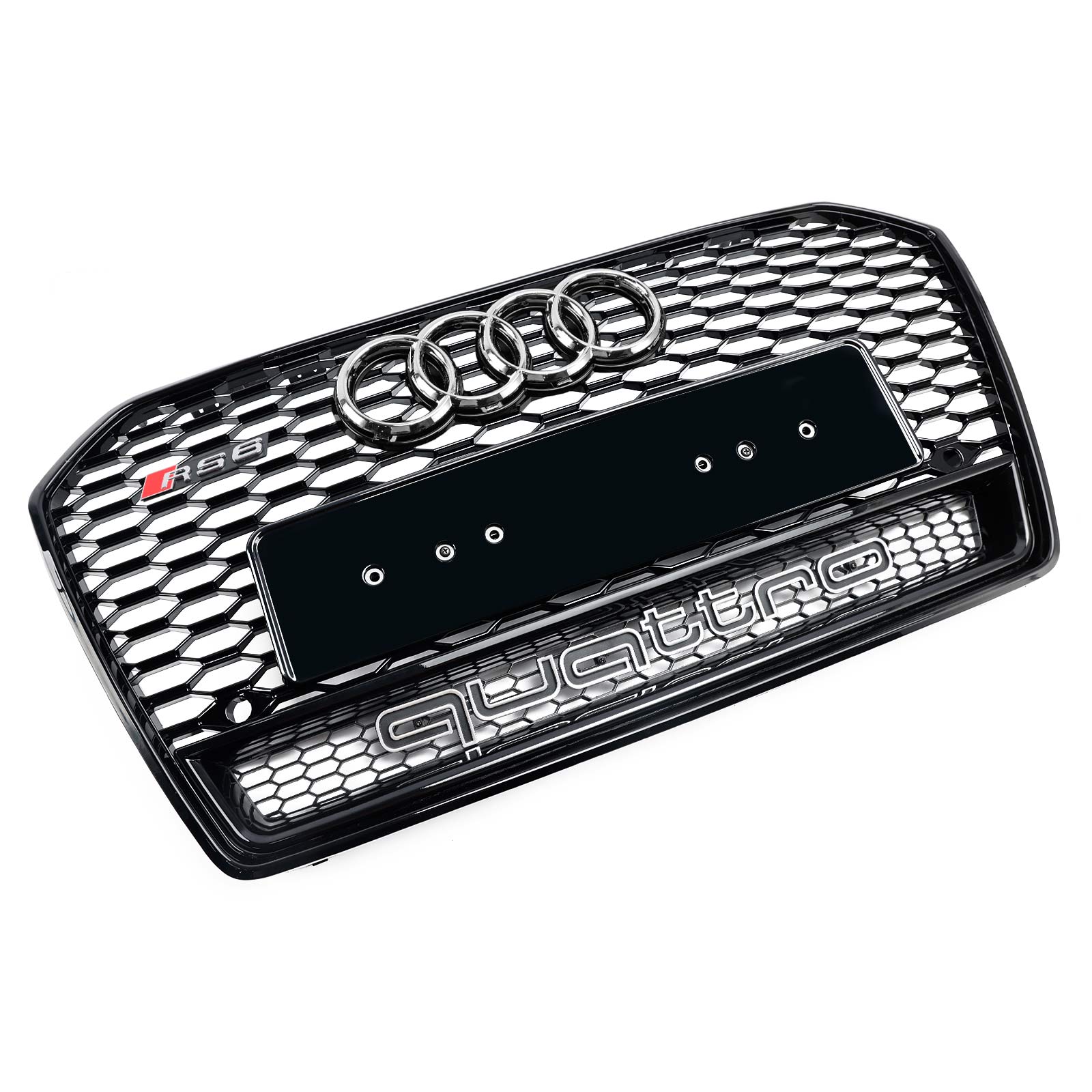 2016-2018 Audi A6 S6 C7 C7PA RS6 Style Grille de calandre en nid d'abeille noire