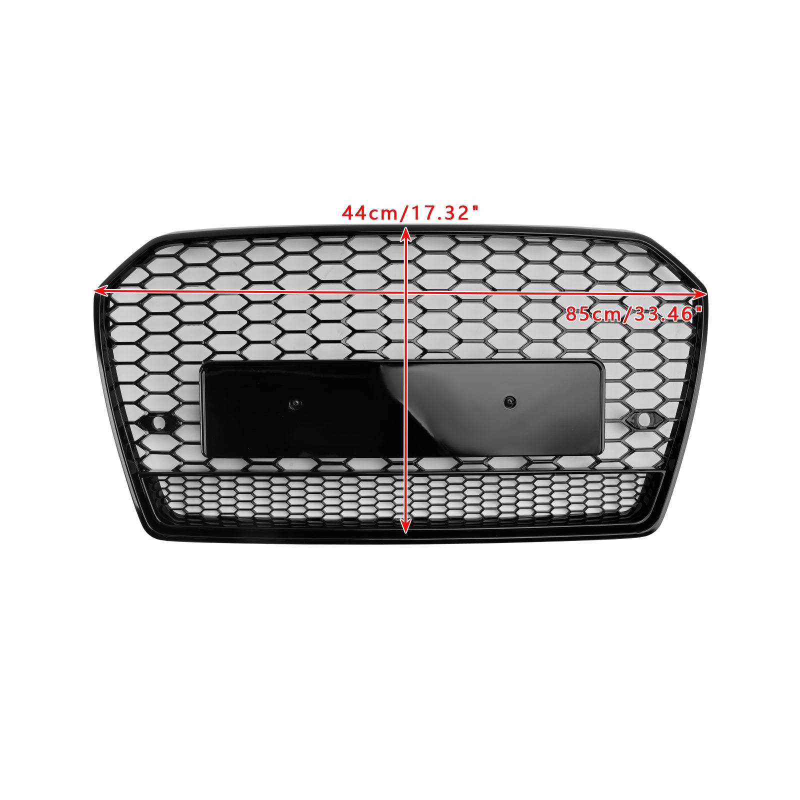 Calandre avant en nid d'abeille style RS6 pour Audi A6 S6 C7 2016-2018, noire