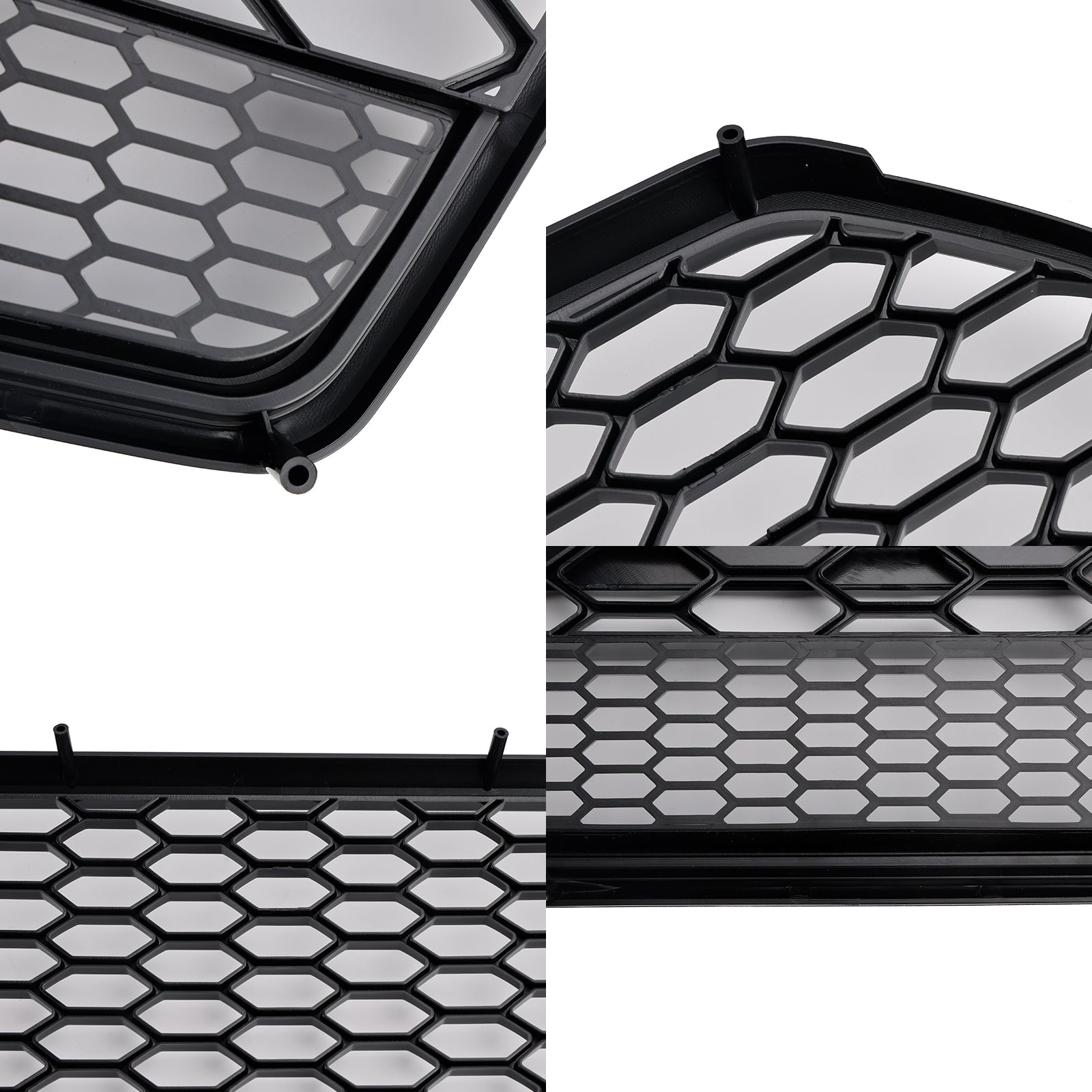 Calandre avant en nid d'abeille style RS6 pour Audi A6 S6 C7 2016-2018, noire