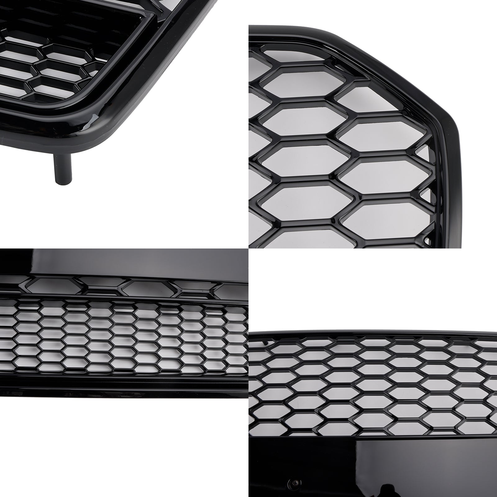 Calandre avant en nid d'abeille style RS6 pour Audi A6 S6 C7 2016-2018, noire