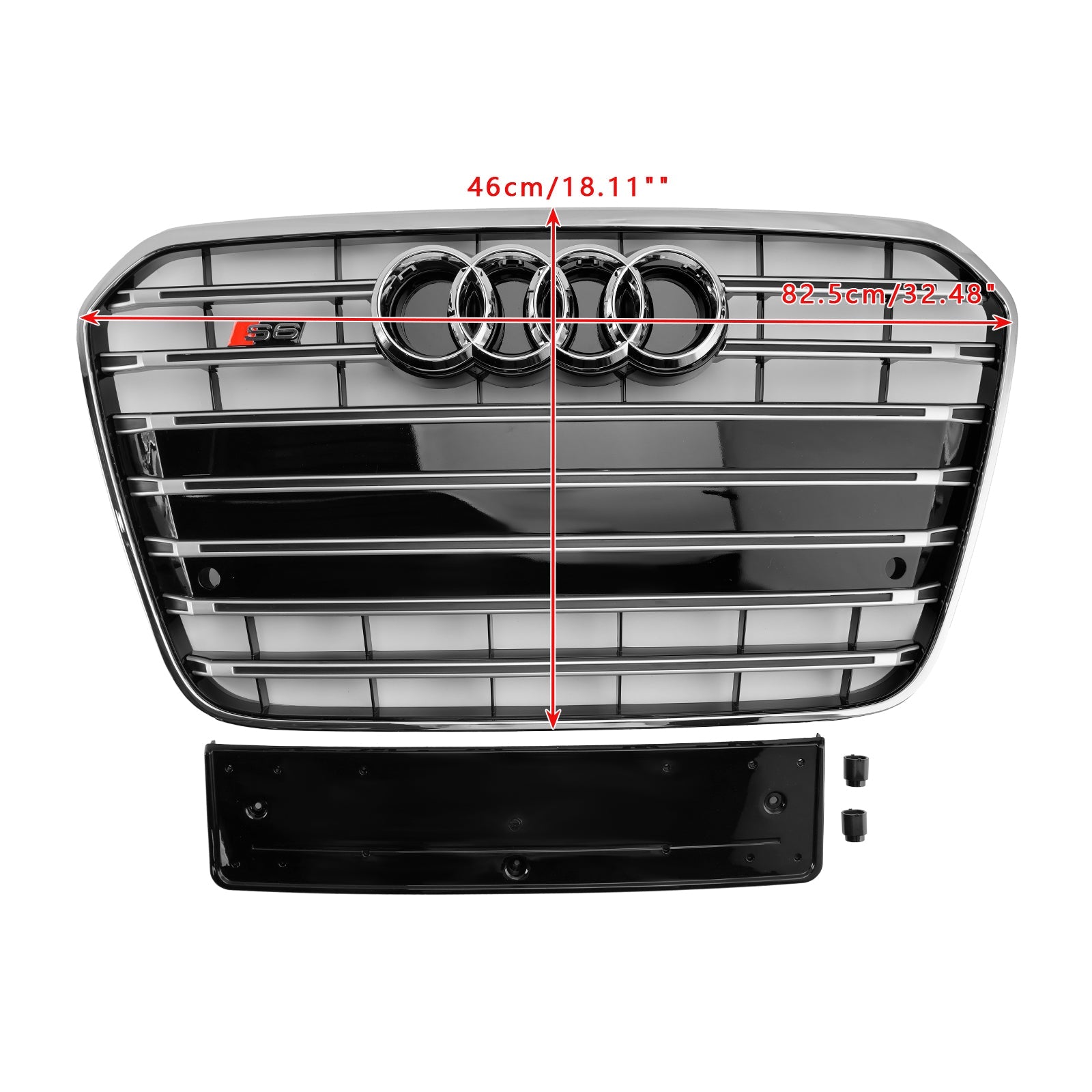 Grille de pare-chocs avant chromée pour Audi A6 C7 S6 2012-2015
