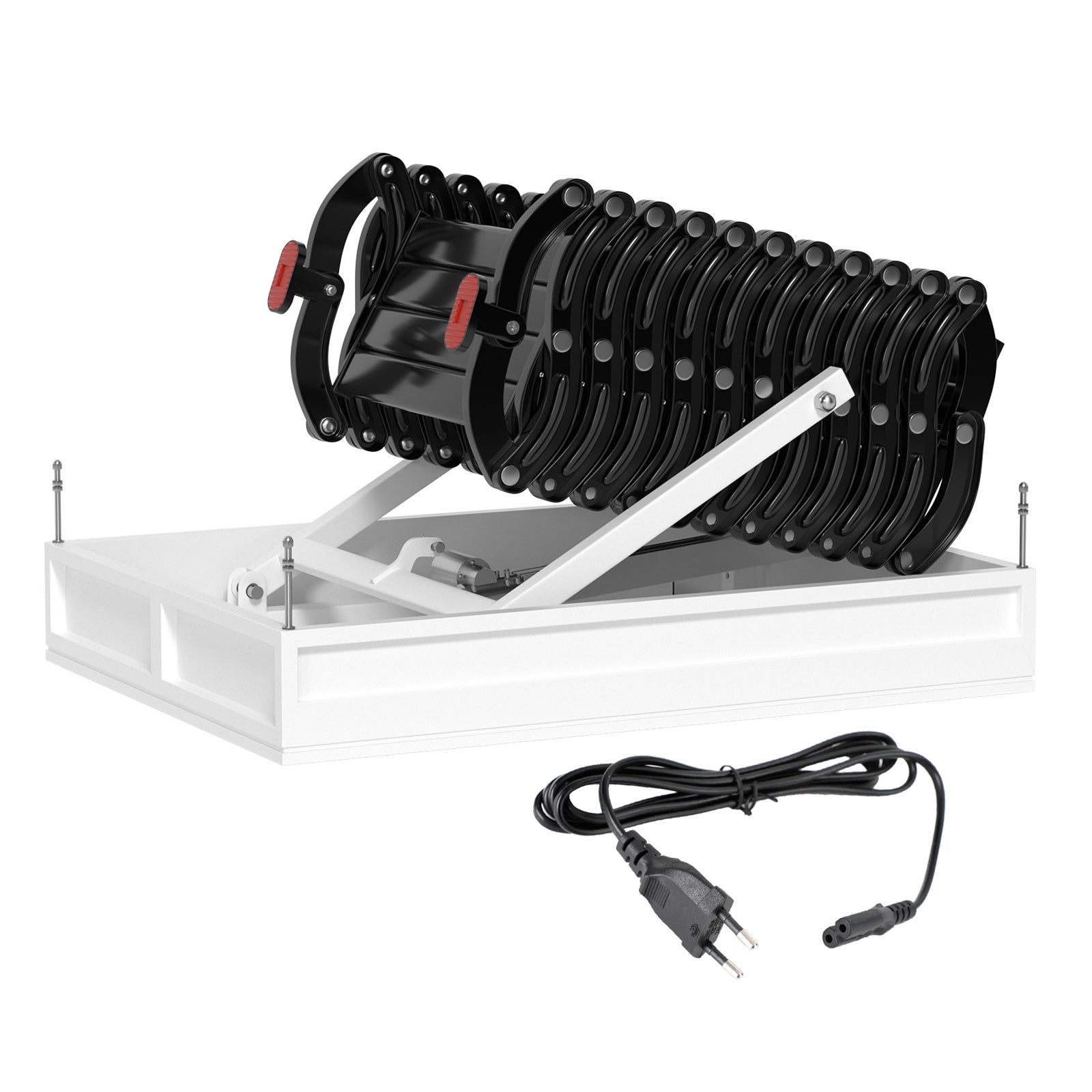 Scala Retrattile Elettrica per Mansarda - 11 Gradini - Indicatore in Alluminio - 290 cm max