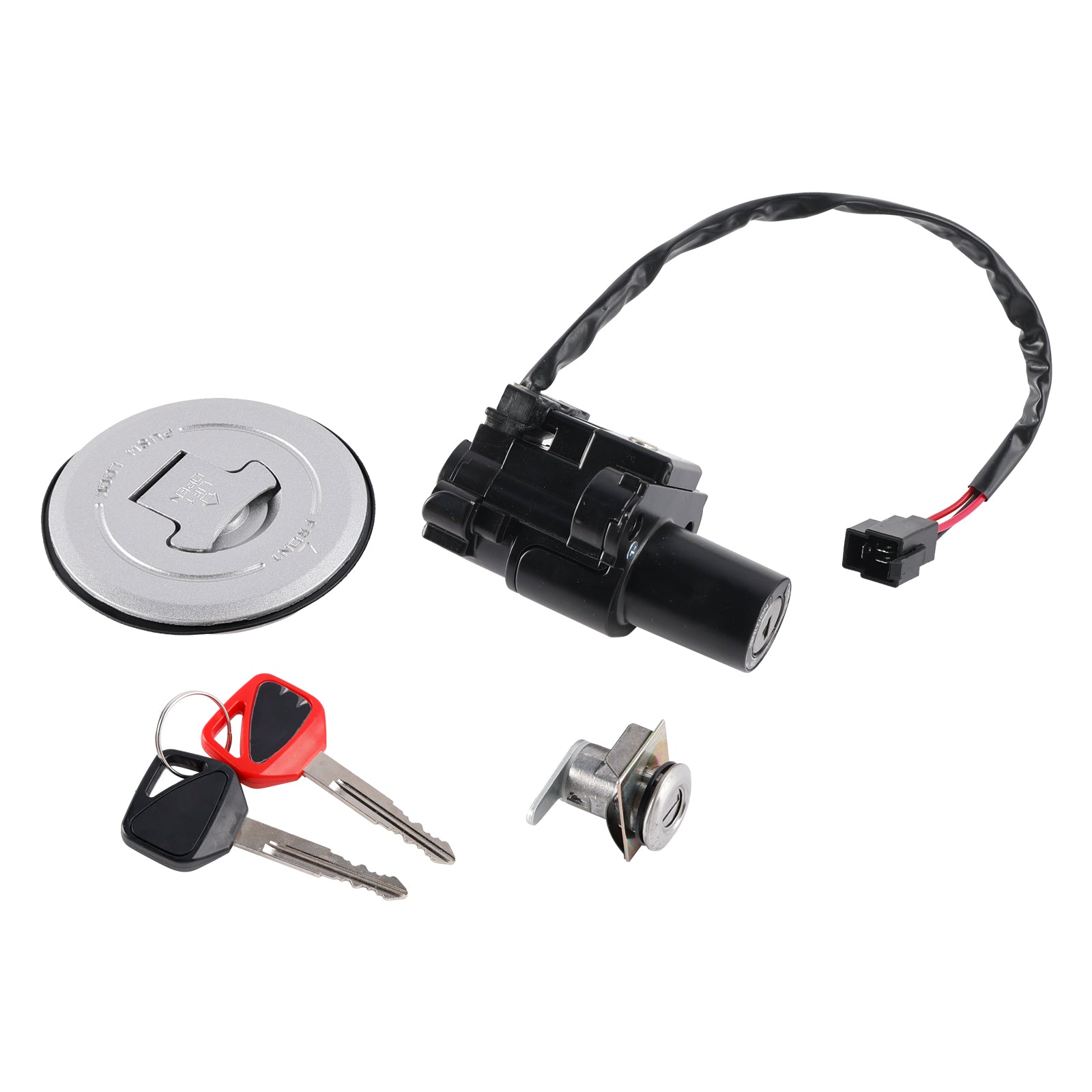 Sytytyskytkin Polttoaine Kaasukorkki Istuimen lukon avaimet Honda FMX650 05-06 CB250 Hornet Generic