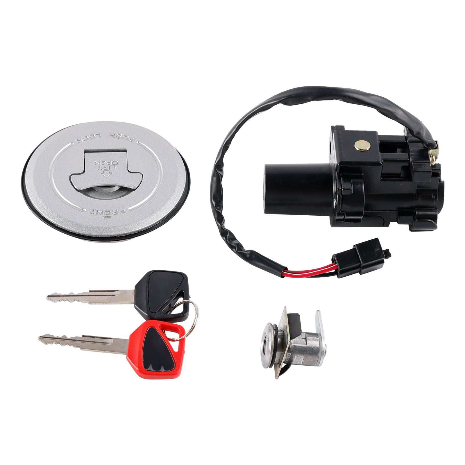Sytytyskytkin Polttoaine Kaasukorkki Istuimen lukon avaimet Honda FMX650 05-06 CB250 Hornet Generic