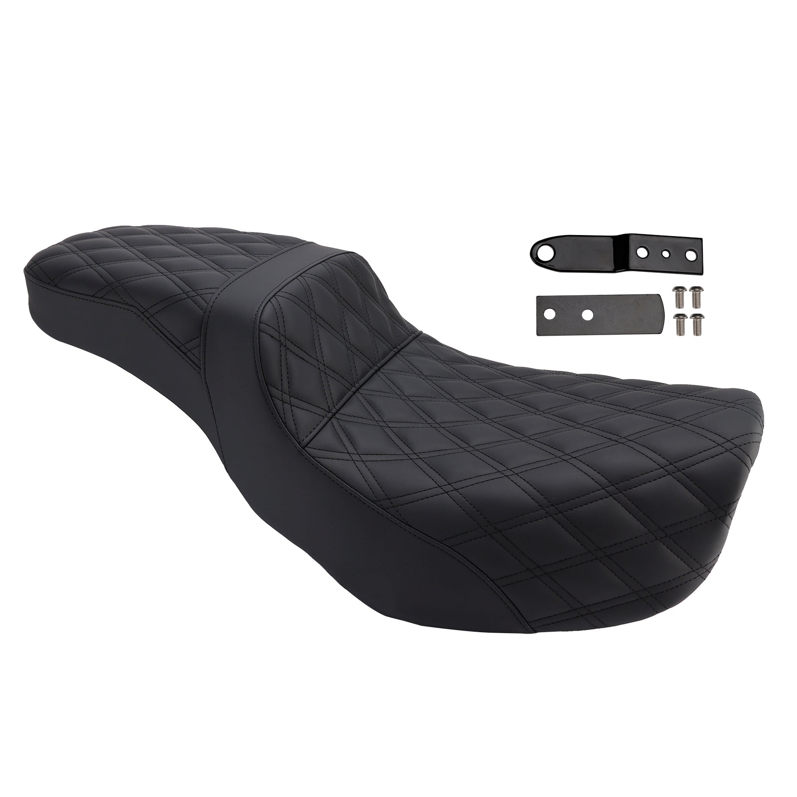 Coussin de selle passager avant et arrière compatible avec Dyna FXD 2006-2017 FLD Fat Boy