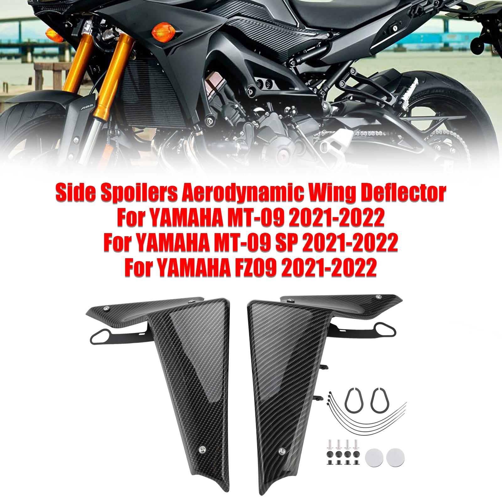 Aerodynamische vleugel-deflector Yamaha MT-09 SP FZ 09 2021-2022