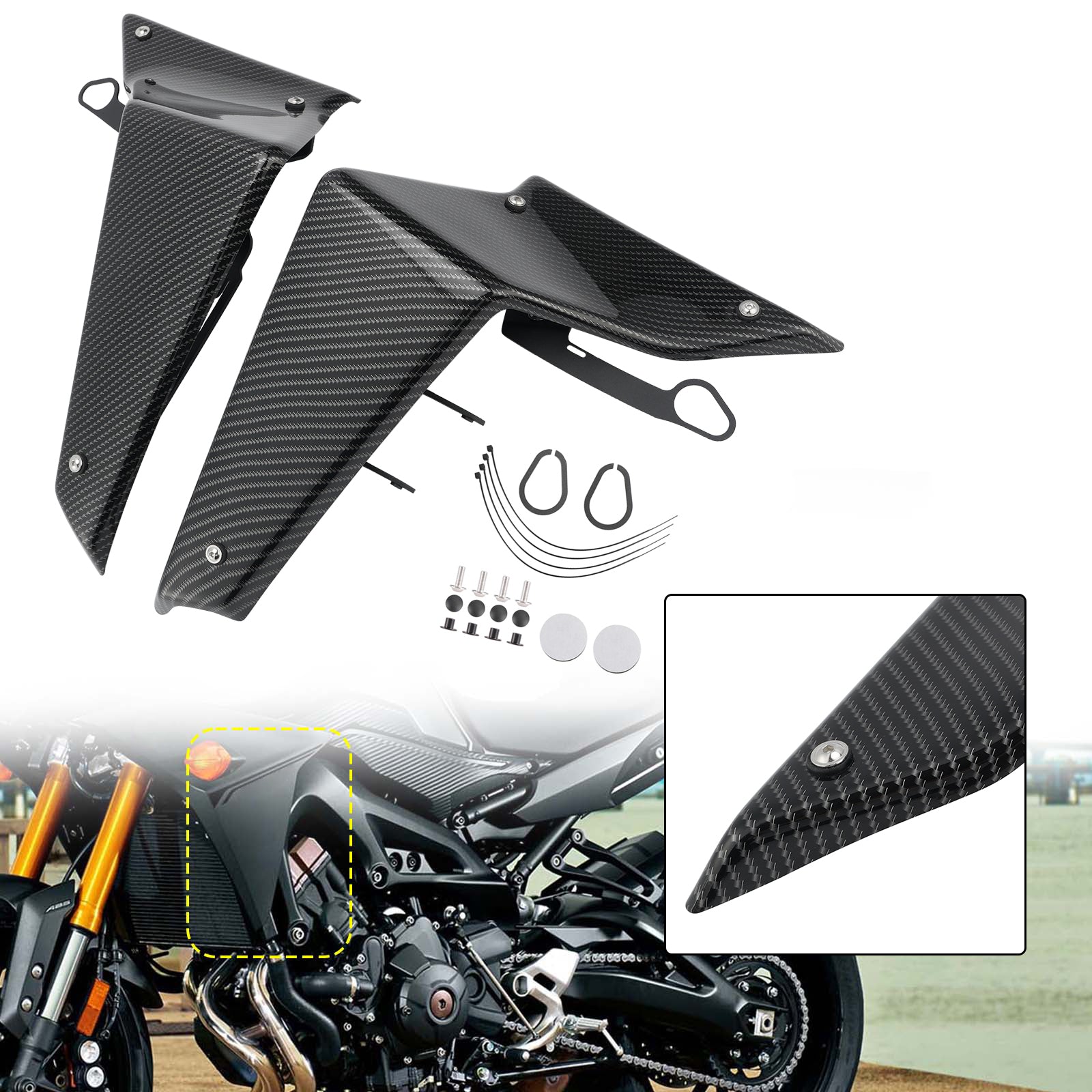 Aerodynamische vleugel-deflector Yamaha MT-09 SP FZ 09 2021-2022