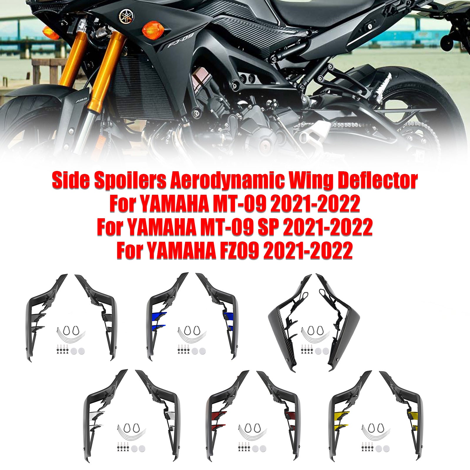 Aerodynamische vleugel-deflector Yamaha MT-09 SP FZ 09 2021-2022