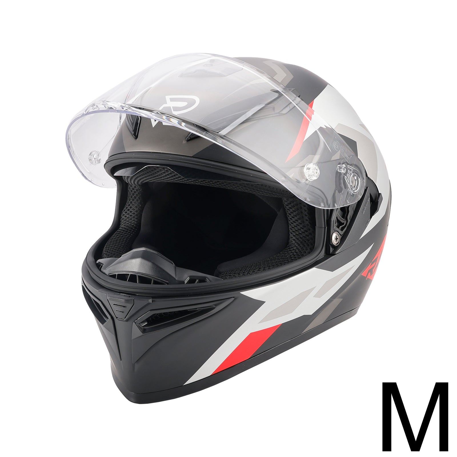 Casque moto intégral DOT pour adulte, rouge et noir