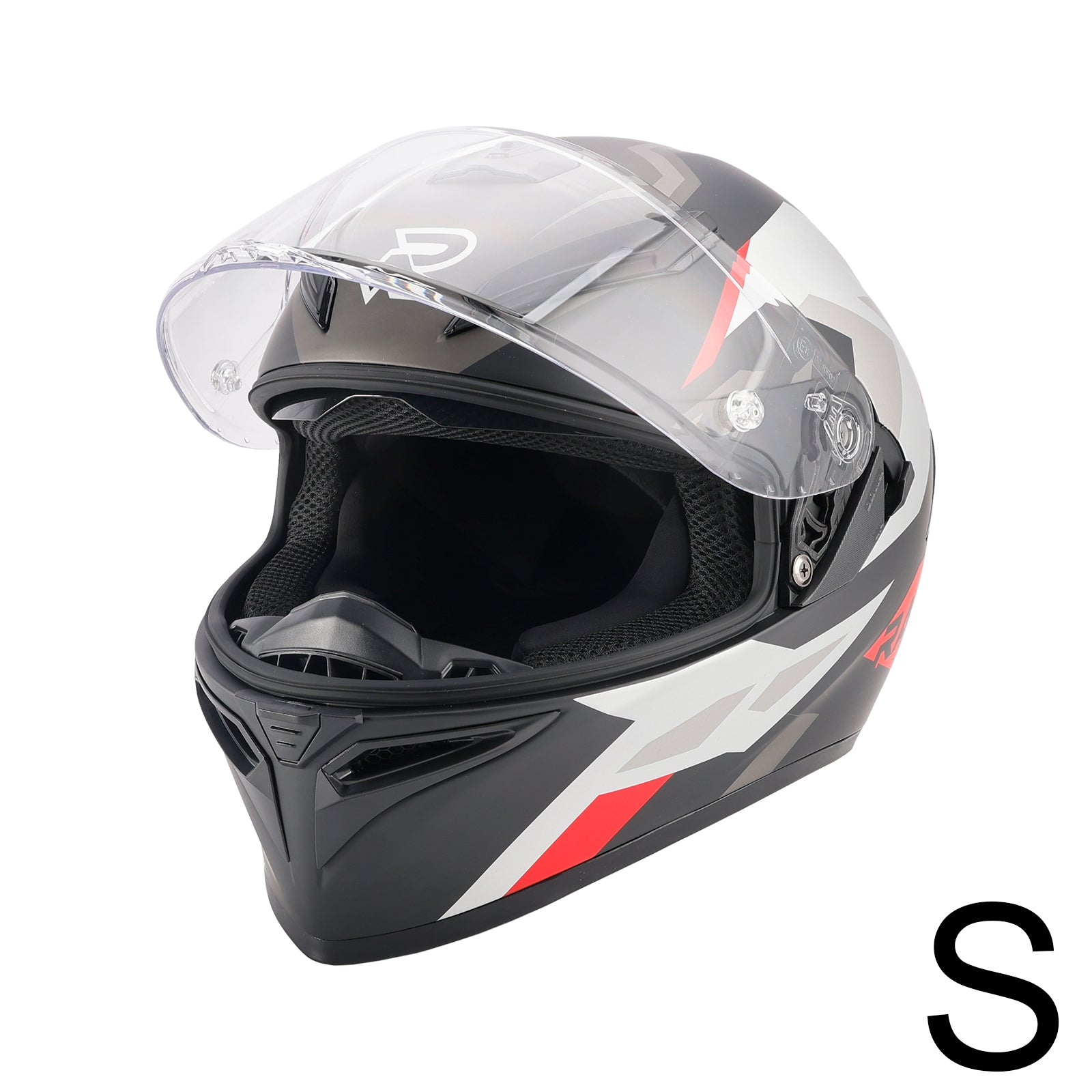 Casque moto intégral DOT pour adulte, rouge et noir