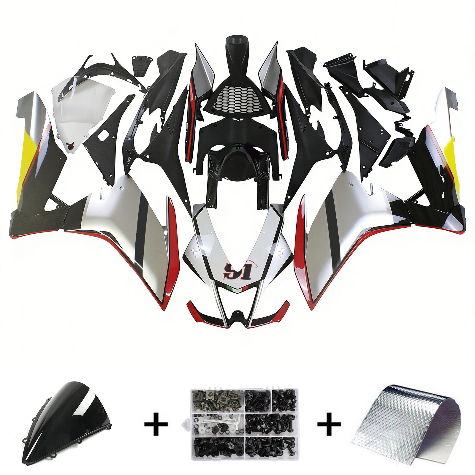 Amotopart Aprilia RSV4 1000 2009-2015 ABS muovinen korirakennesarja