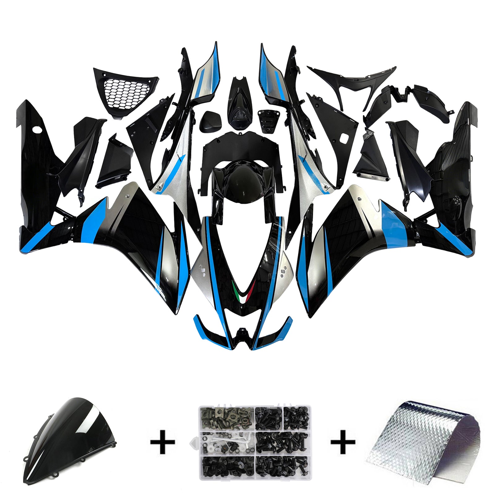 Amotopart Aprilia RSV4 1000 2009-2015 Kit Carrosserie plastični abs